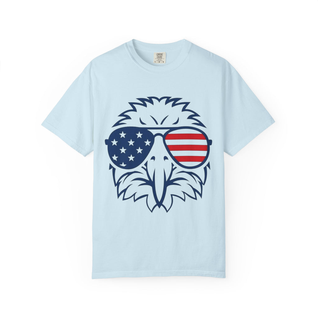 Patriotic Eagle T-Shirt — Bald Eagle with American Flag Sunglasses