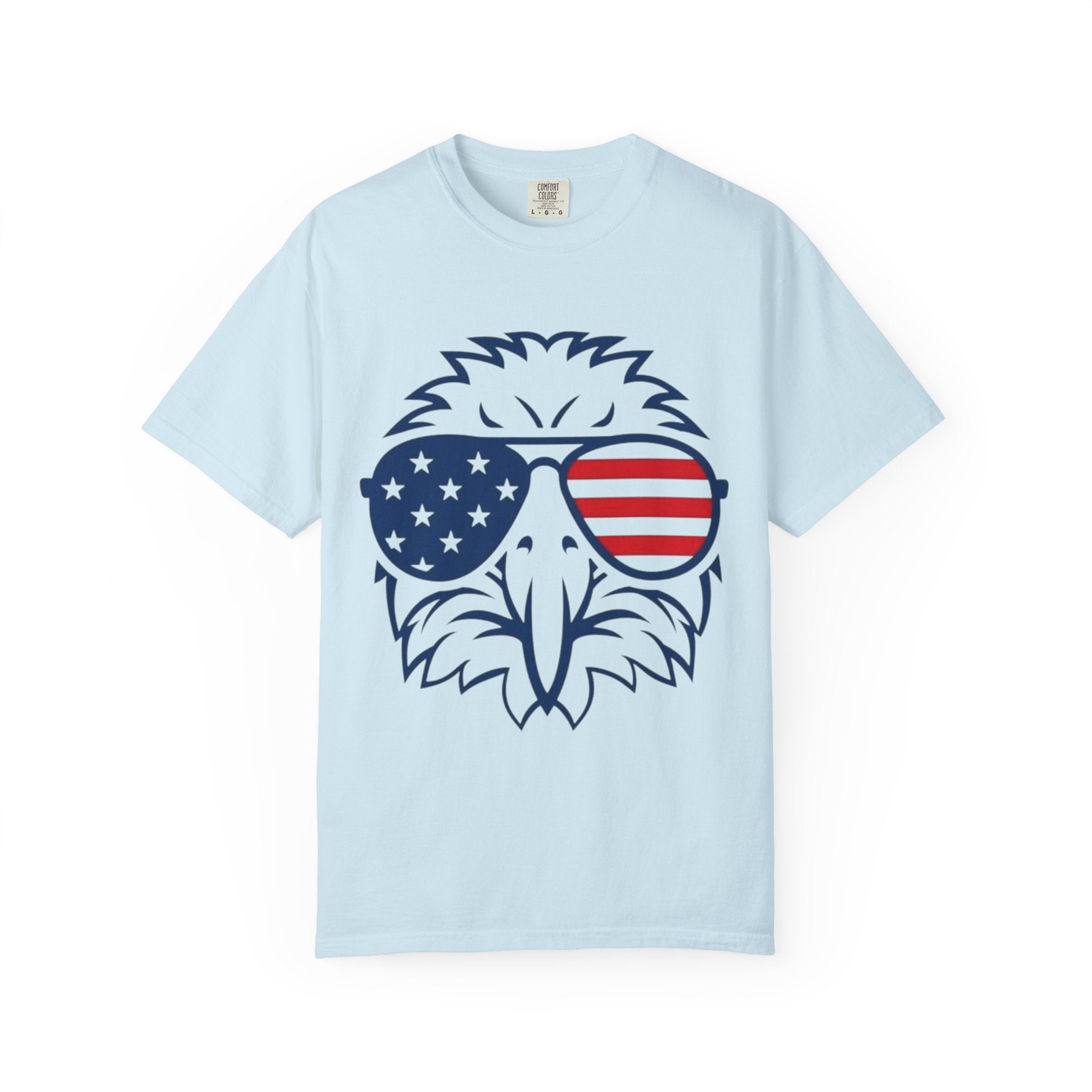 Patriotic Eagle T-Shirt — Bald Eagle with American Flag Sunglasses