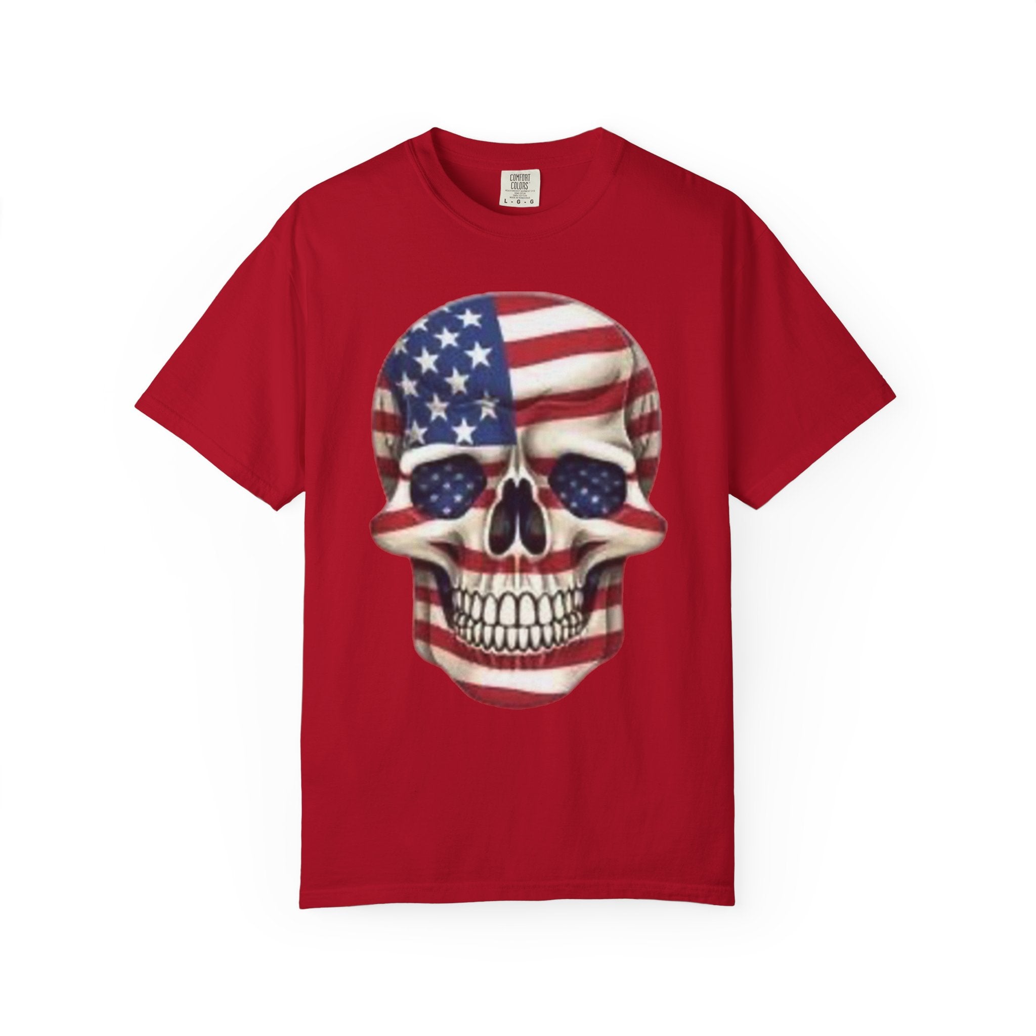 American Flag Skull T-Shirt — Patriotic Skull Graphic Tee