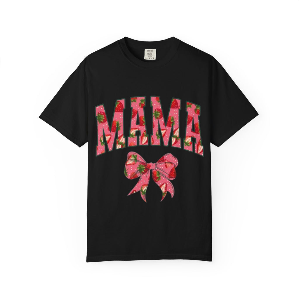 Mama Strawberry  Bow T-Shirt