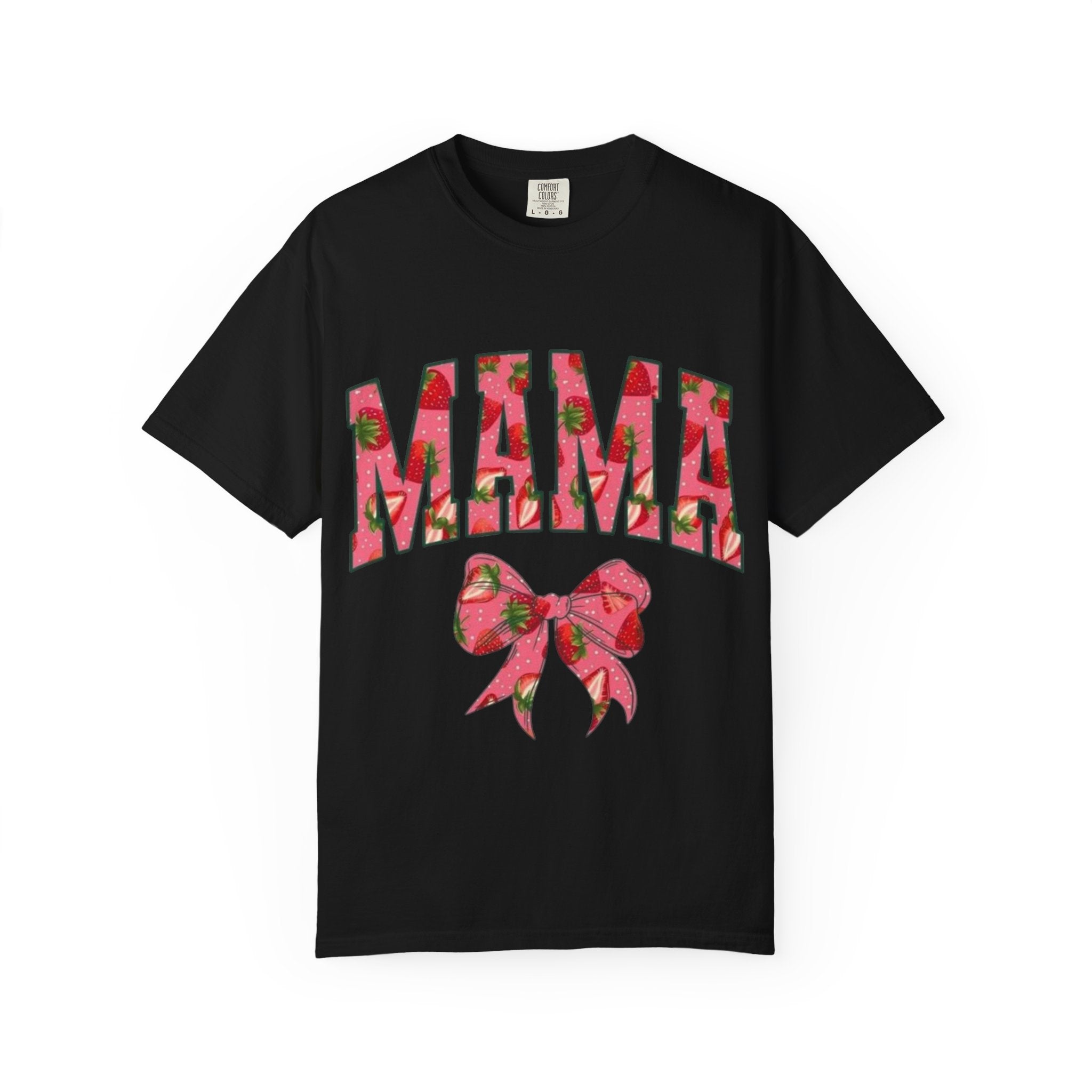 Mama Strawberry  Bow T-Shirt