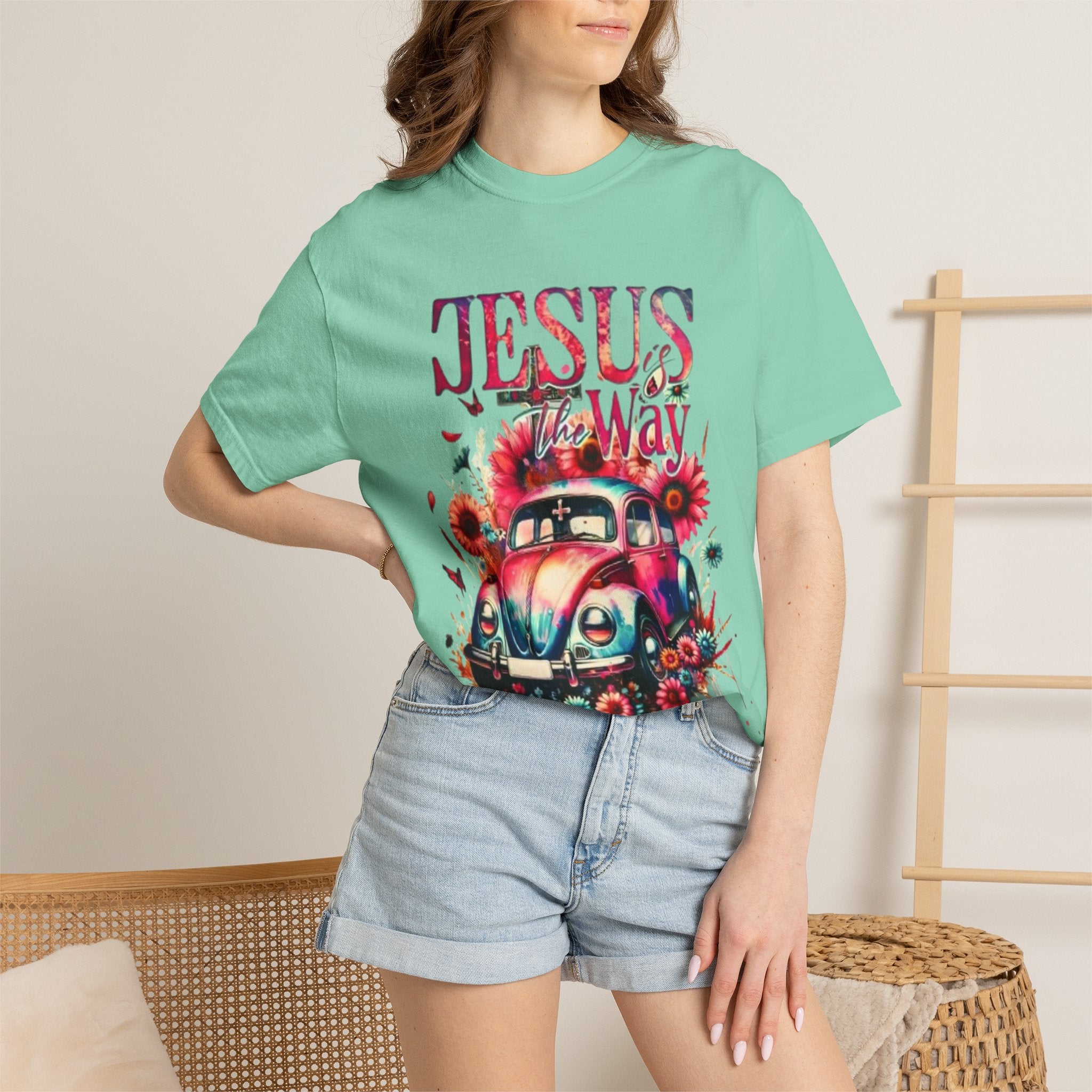 Jesus Is The Way Vintage Beetle T-Shirt