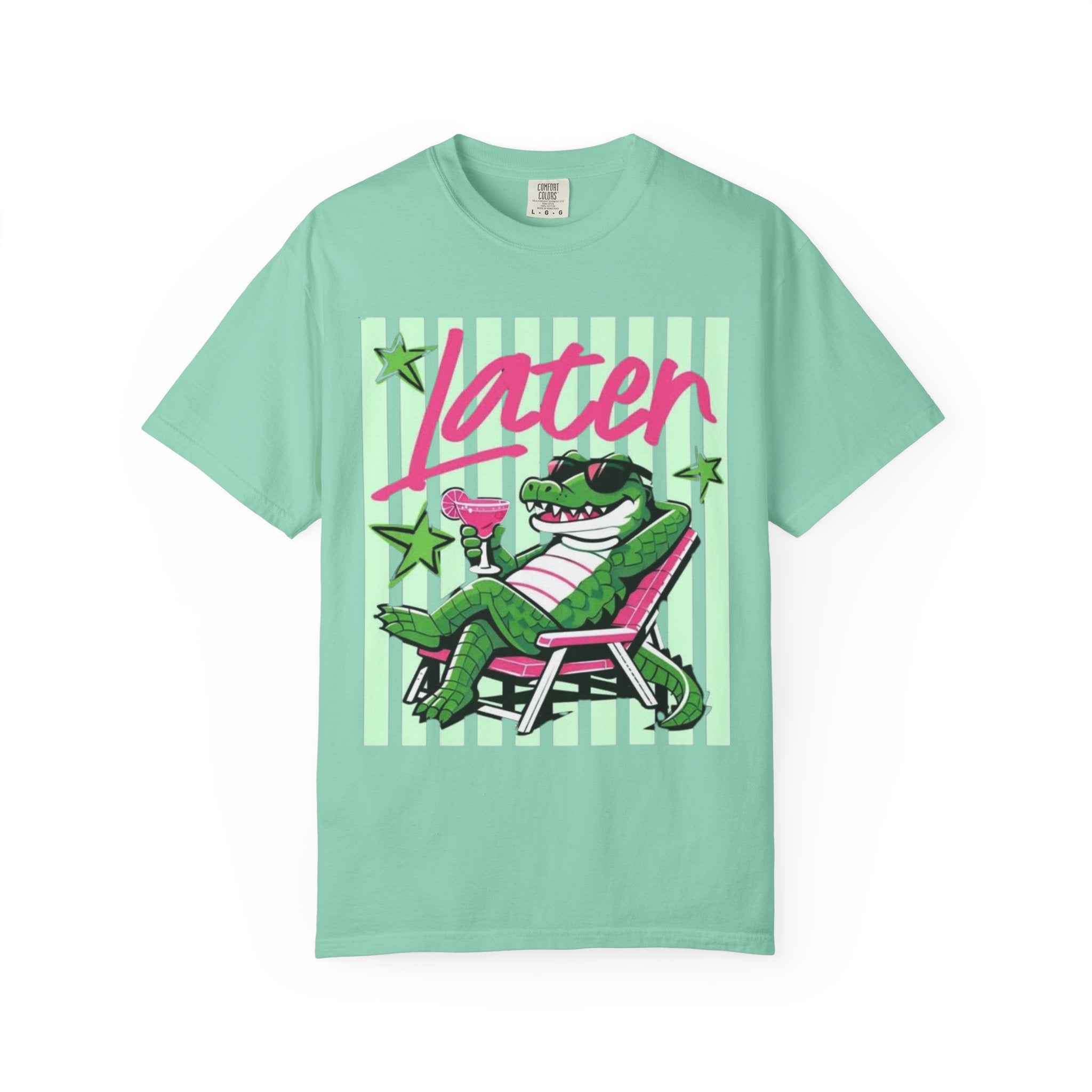 Later Lounge Alligator T-Shirt — Relaxed Croc Graphic Tee