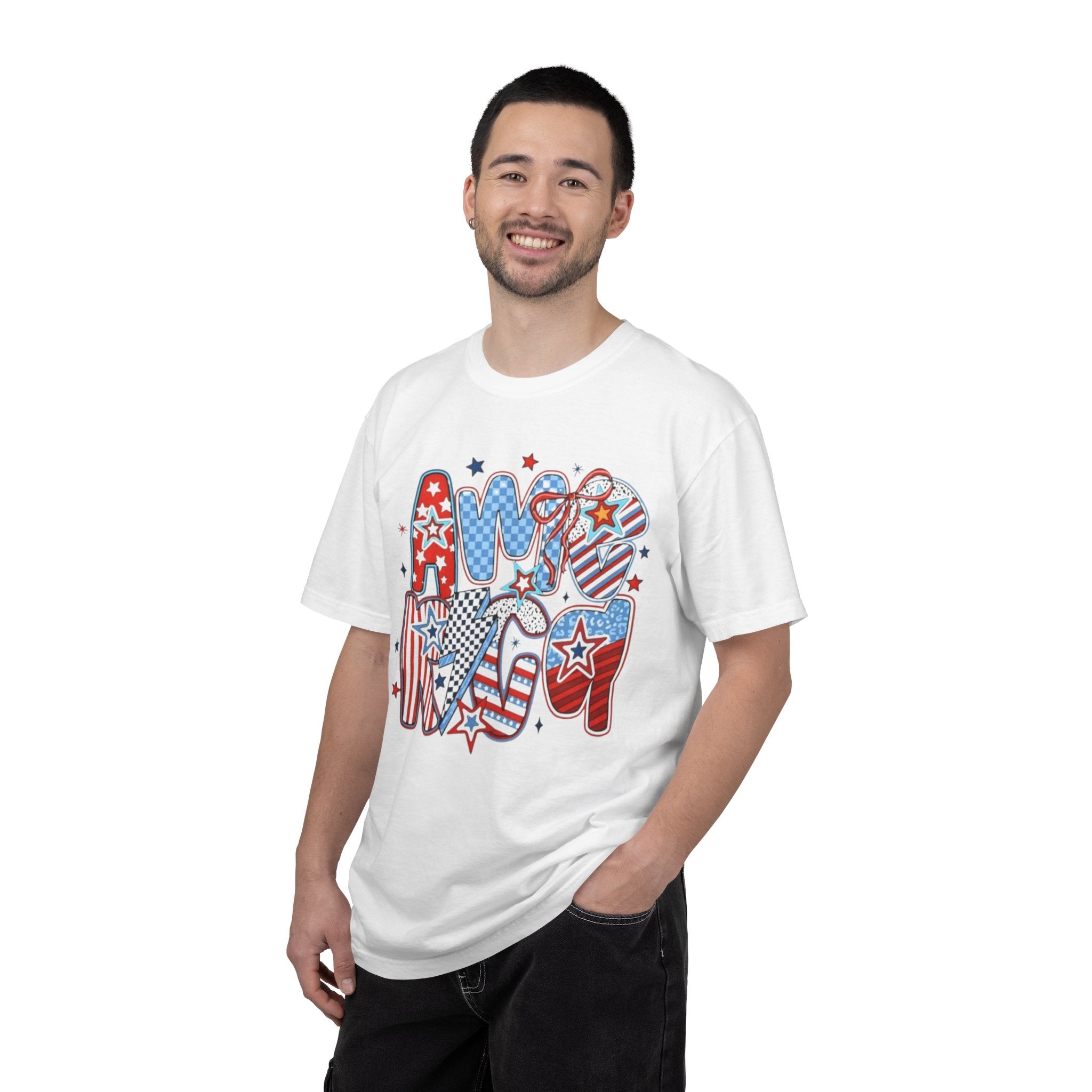 4th of July American Flag "America' Graphic T-Shirt