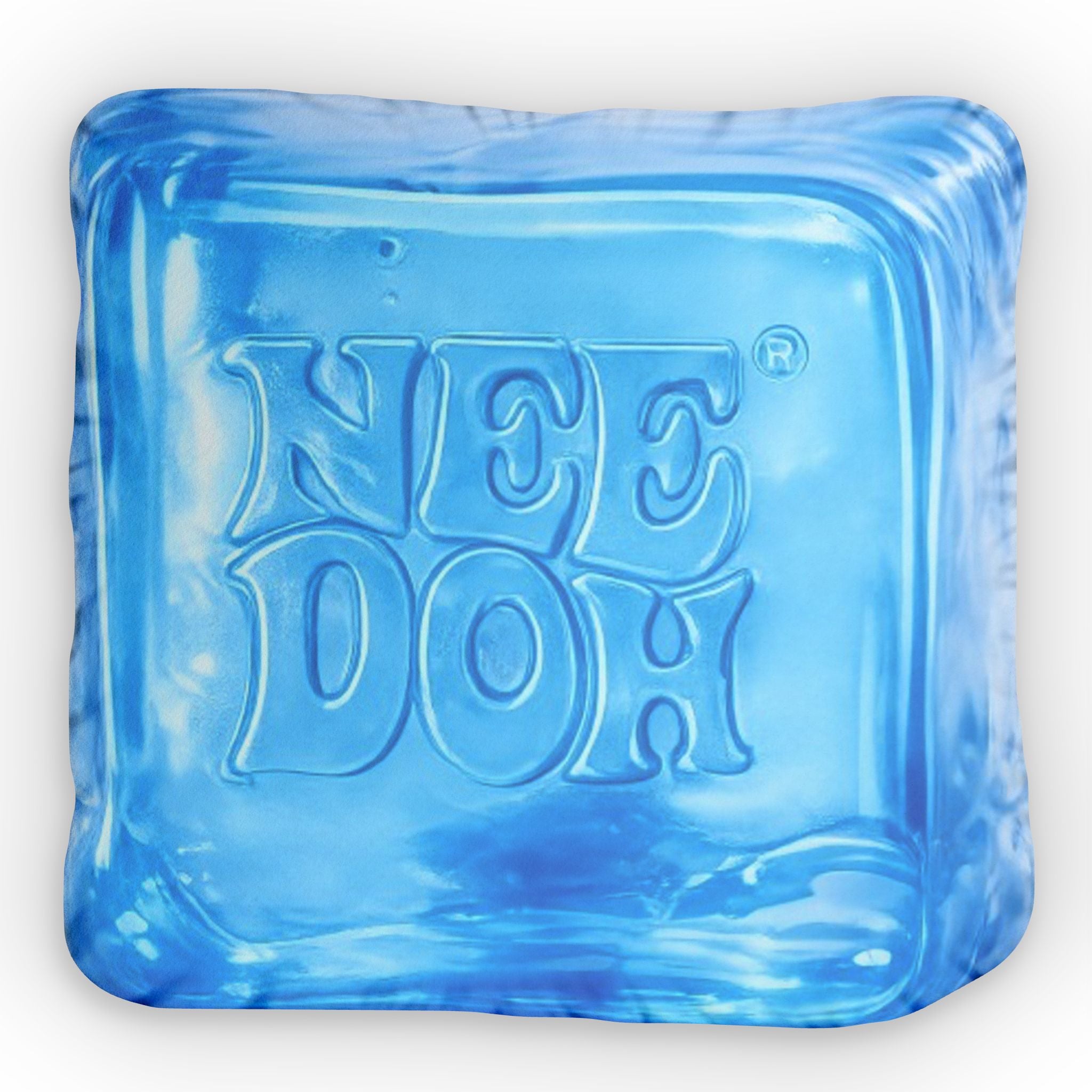 NeeDoh Blue Gel Squishy Pillow — Custom Shaped Stress Relief Cushion