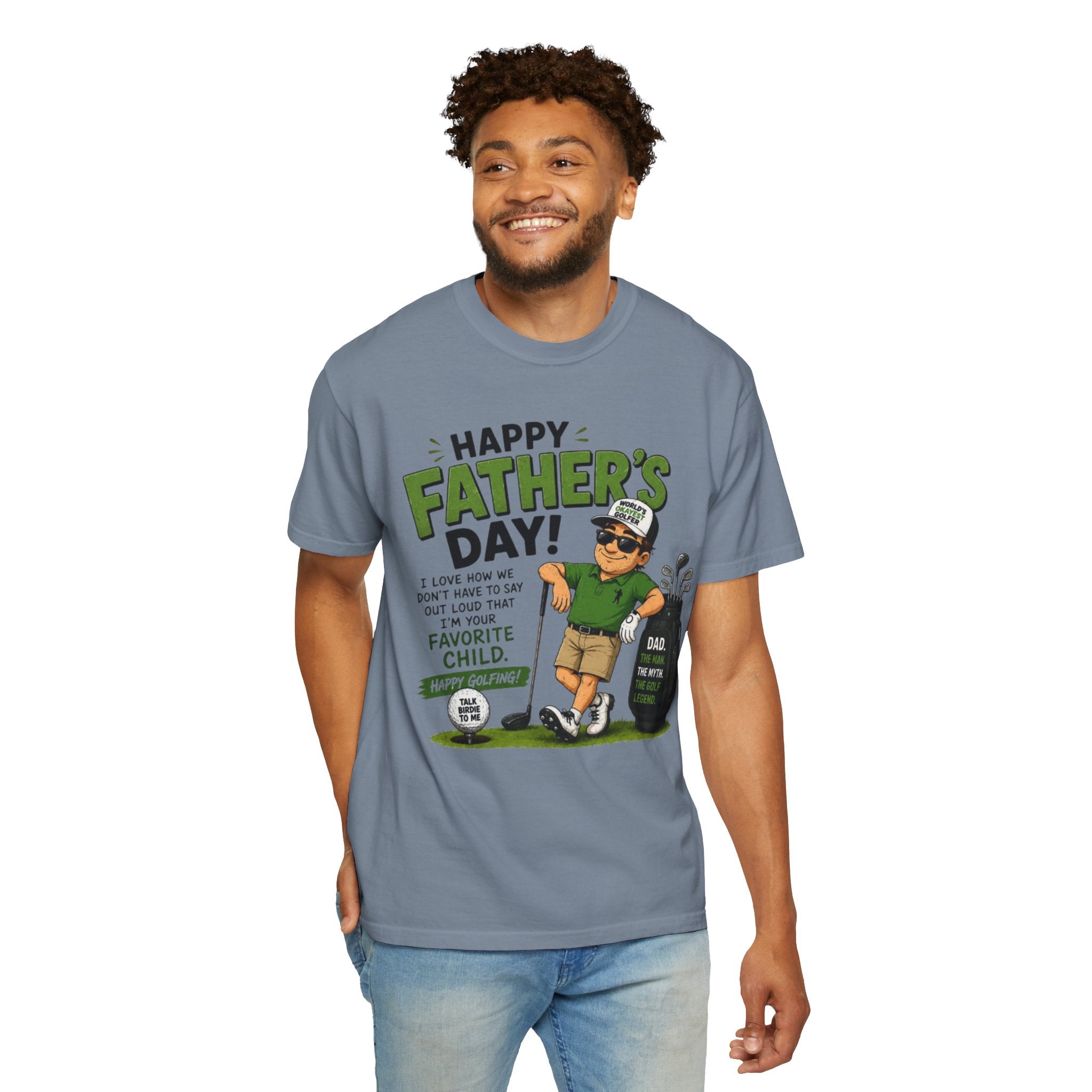 Father's Day Golf T-Shirt — Happy Father's Day 'You're My Favorite Child' Funny Golf Dad Tee