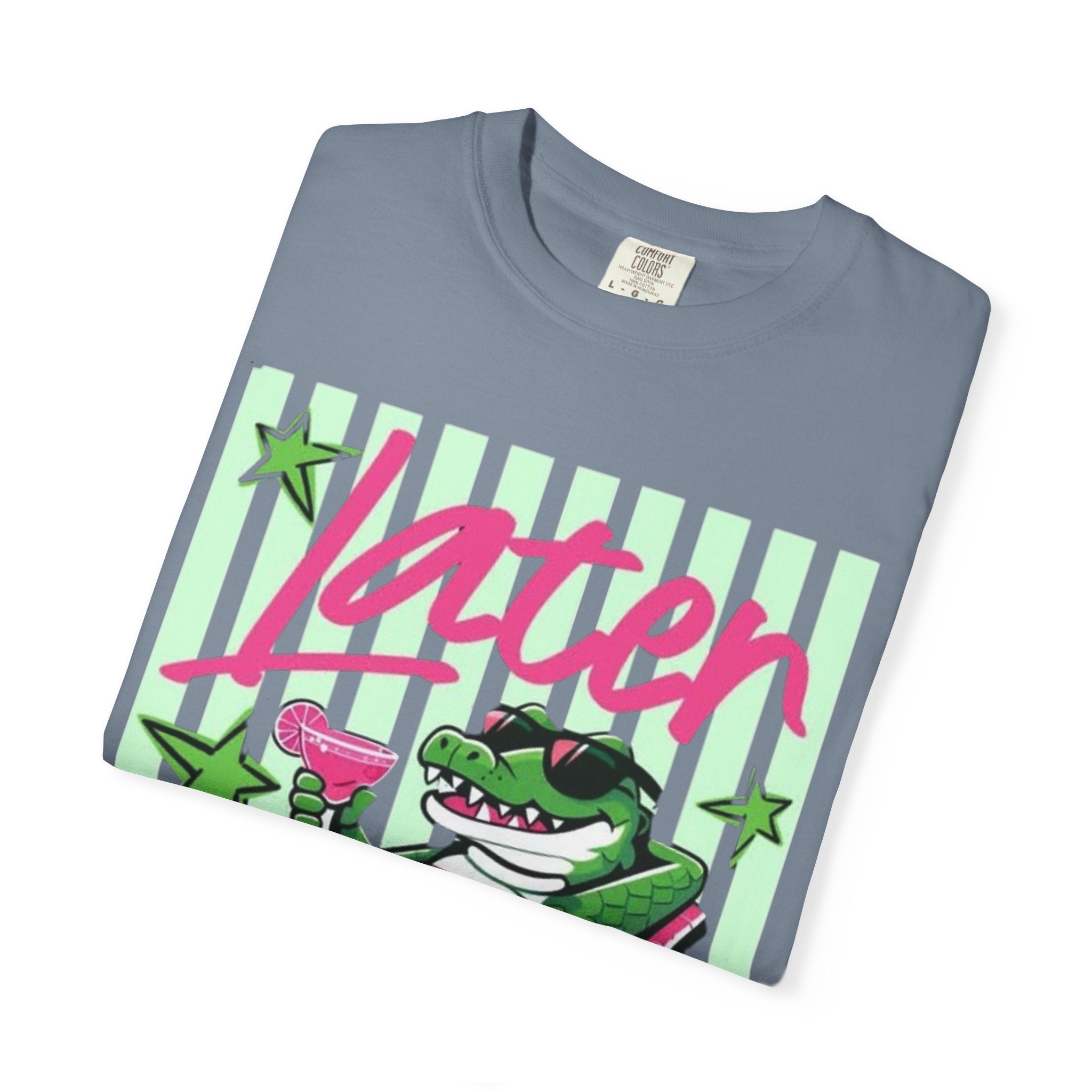 Later Lounge Alligator T-Shirt — Relaxed Croc Graphic Tee