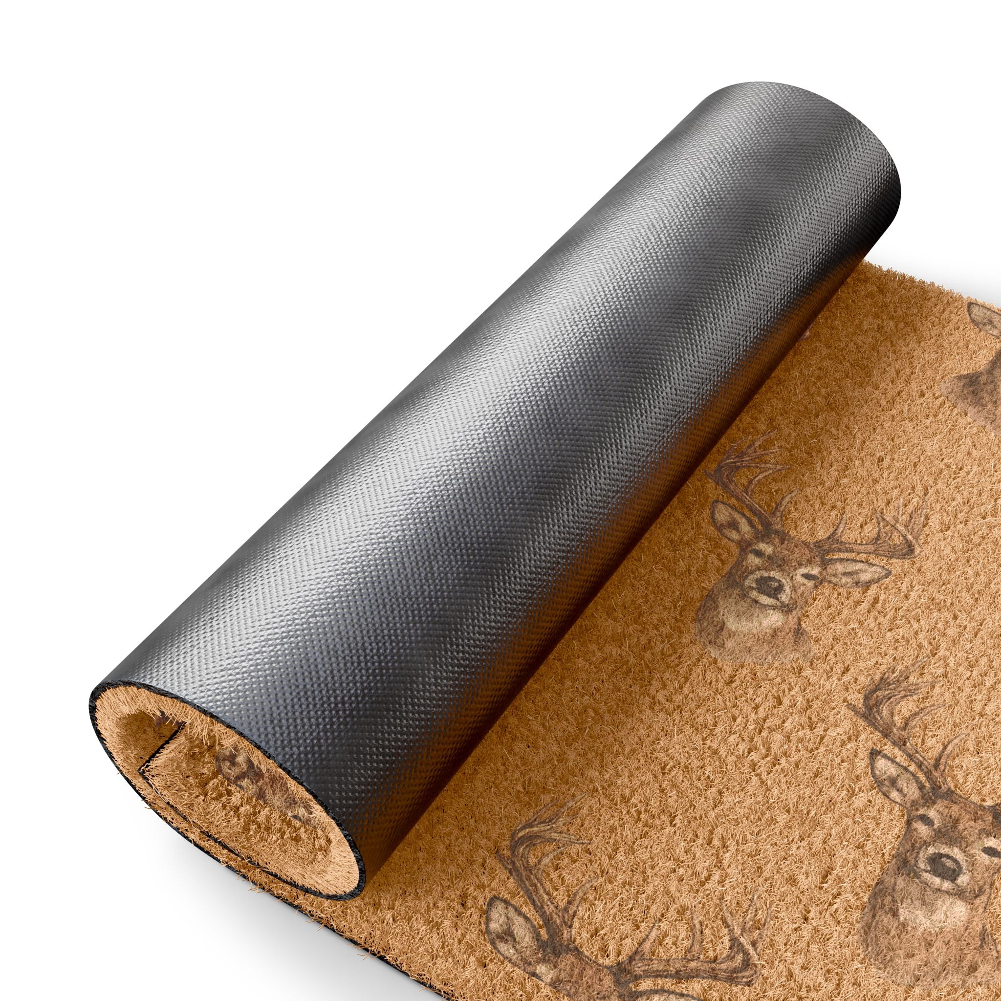 Deer Head Doormat — Rustic Cabin Welcome Mat
