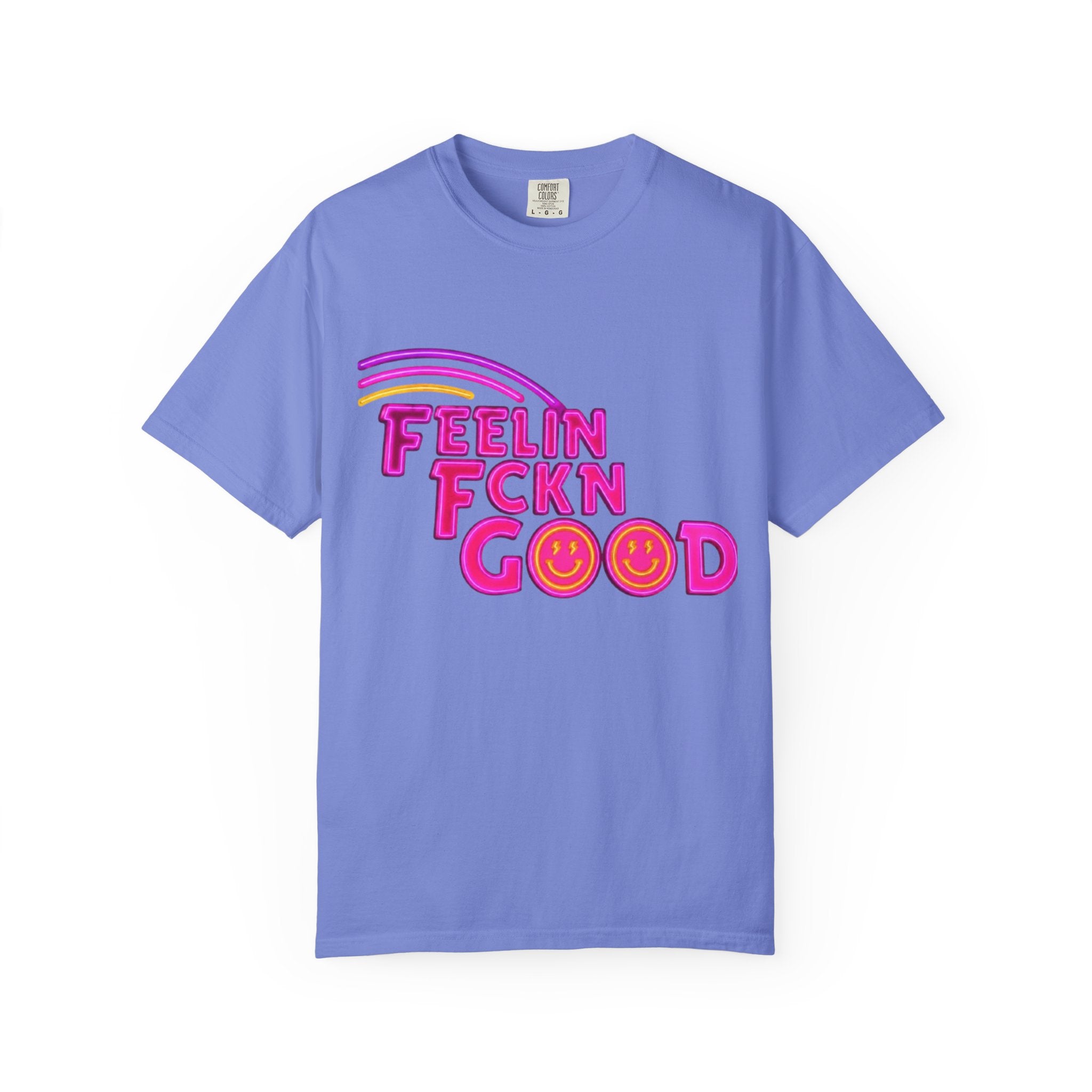 Feelin' Fckn Good T-Shirt – Retro Rainbow Smiley Graphic Tee