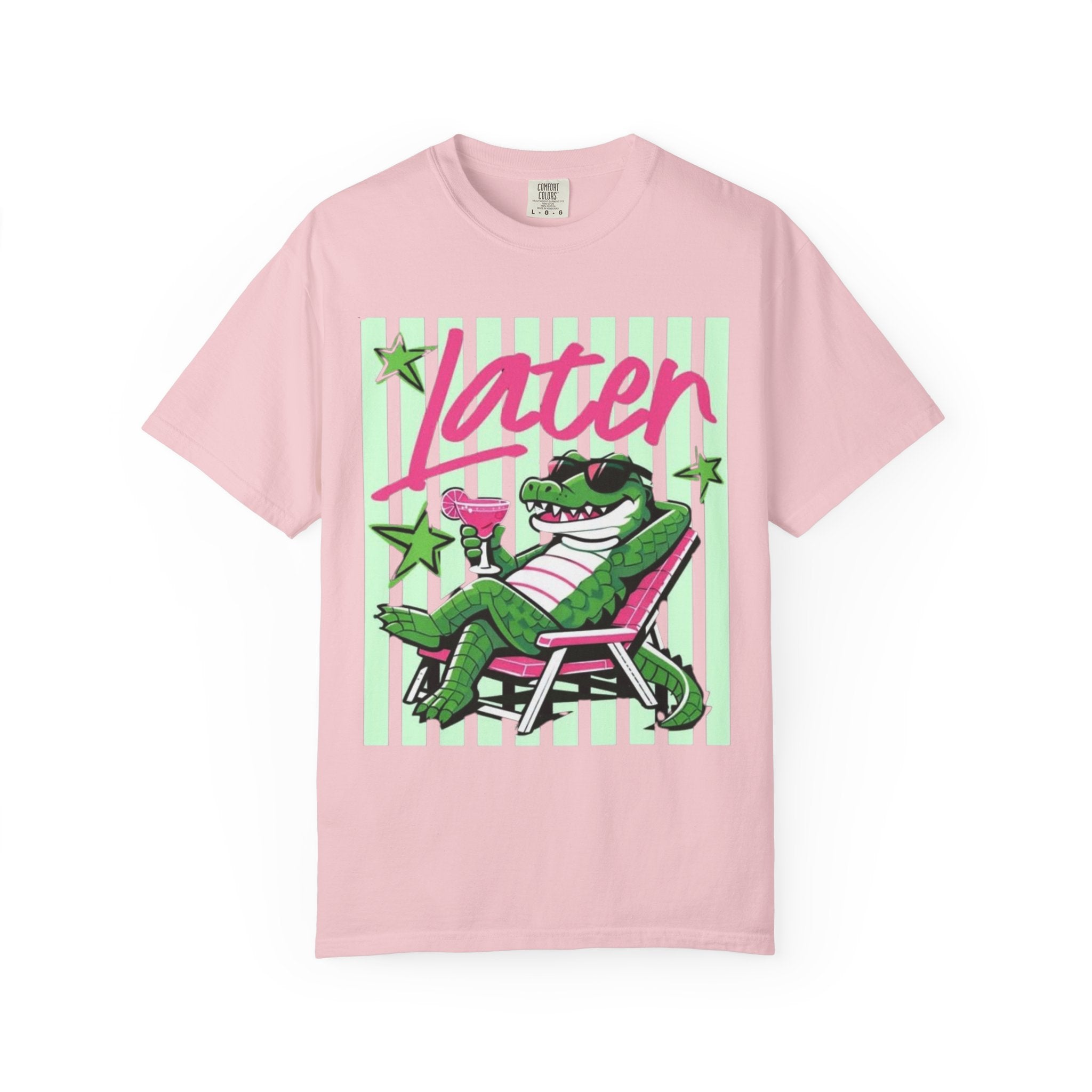 Later Lounge Alligator T-Shirt — Relaxed Croc Graphic Tee