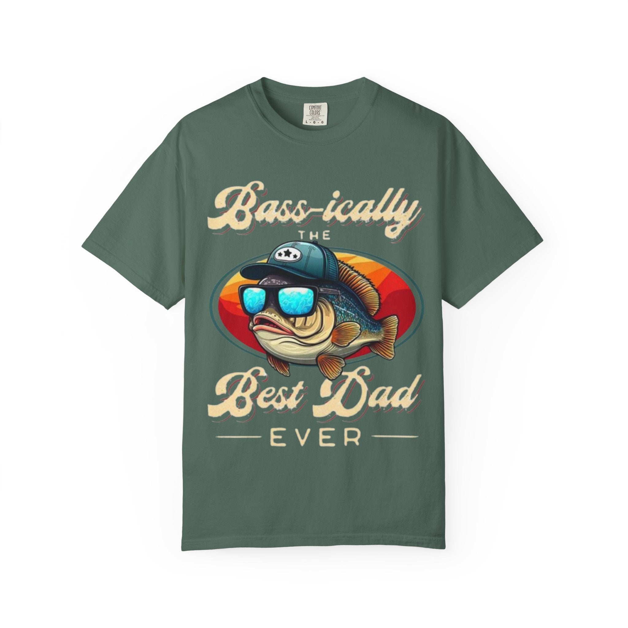 Fishing Dad T-Shirt — "Best Dad Ever" Retro Fish Sunglasses Tee