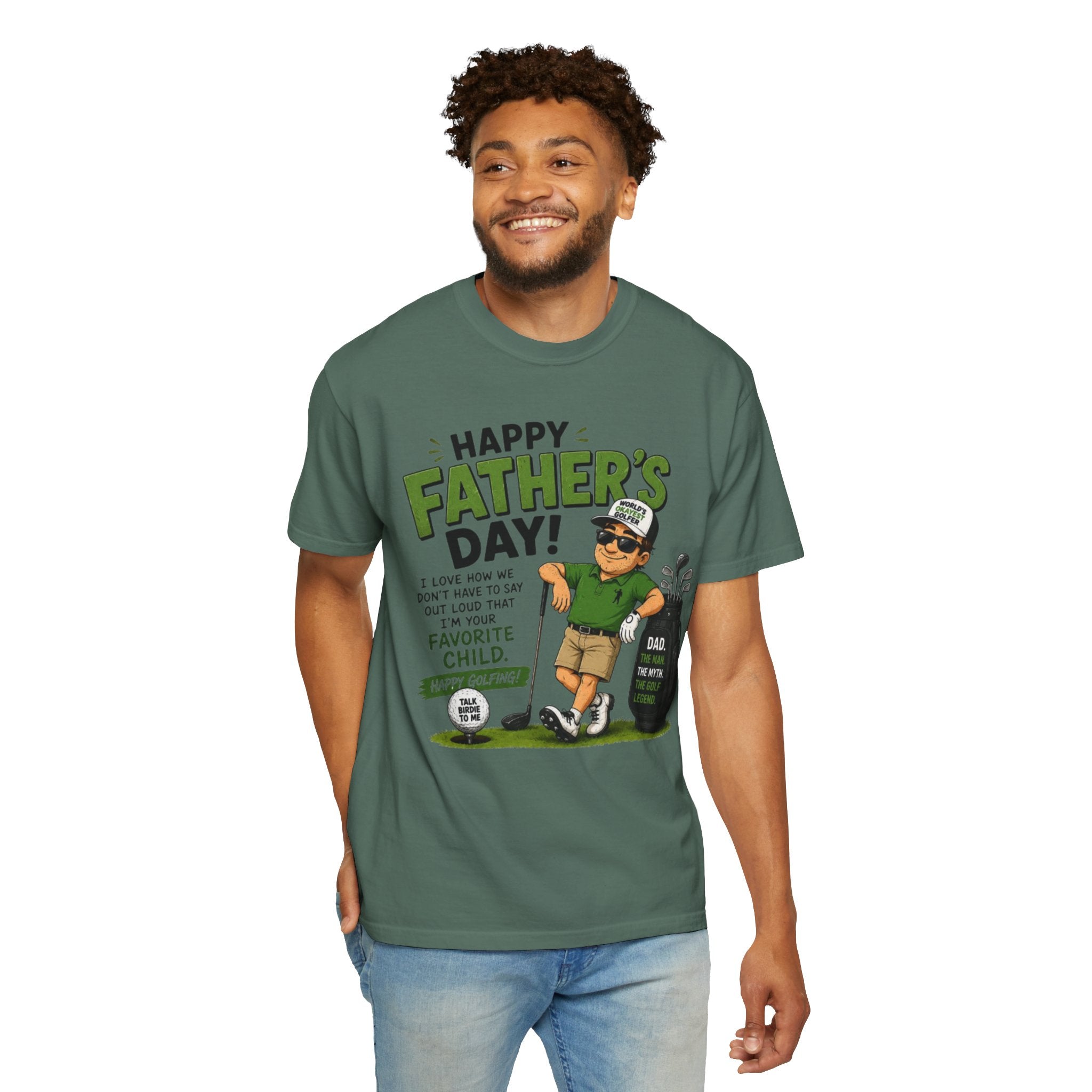 Father's Day Golf T-Shirt — Happy Father's Day 'You're My Favorite Child' Funny Golf Dad Tee