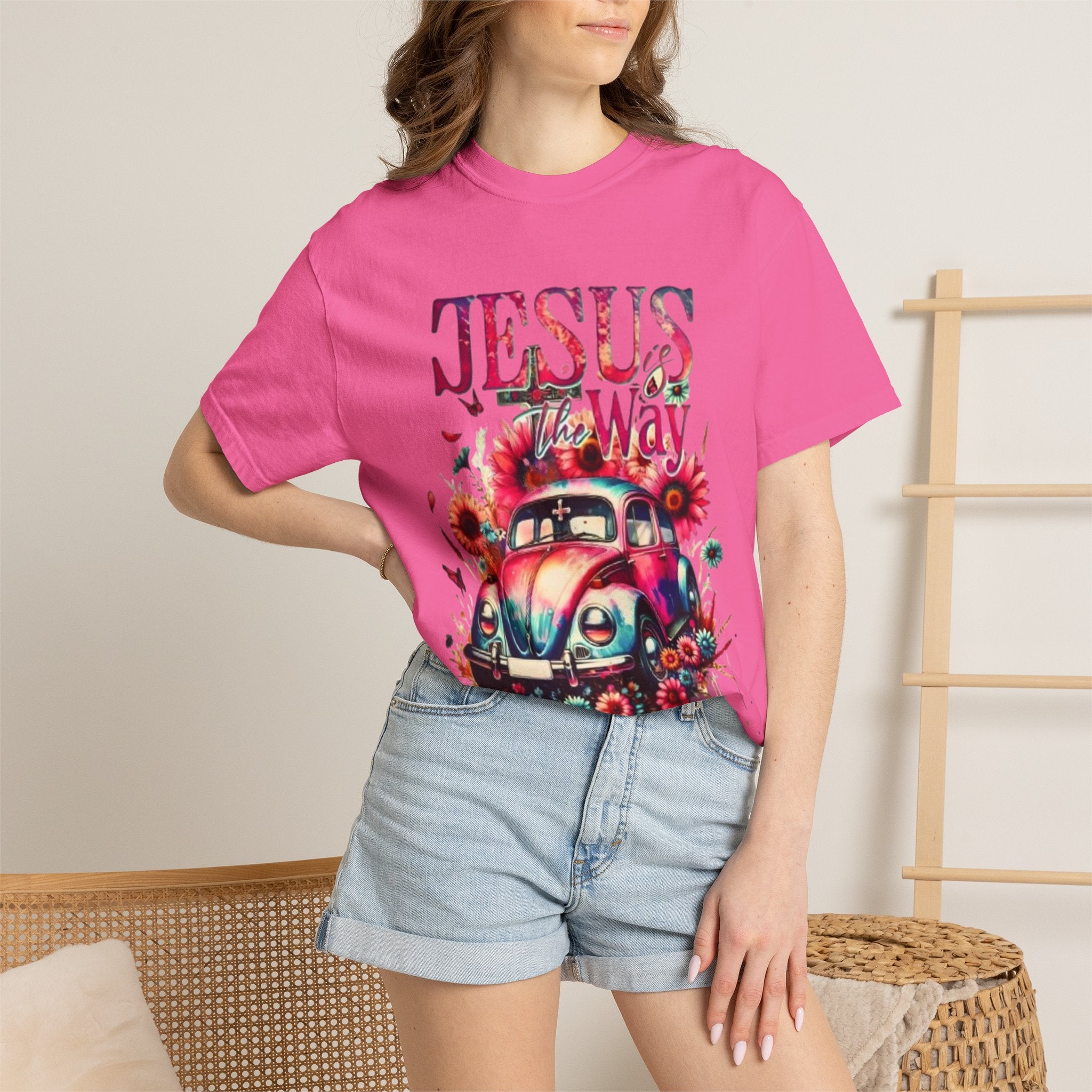 Jesus Is The Way Vintage Beetle T-Shirt