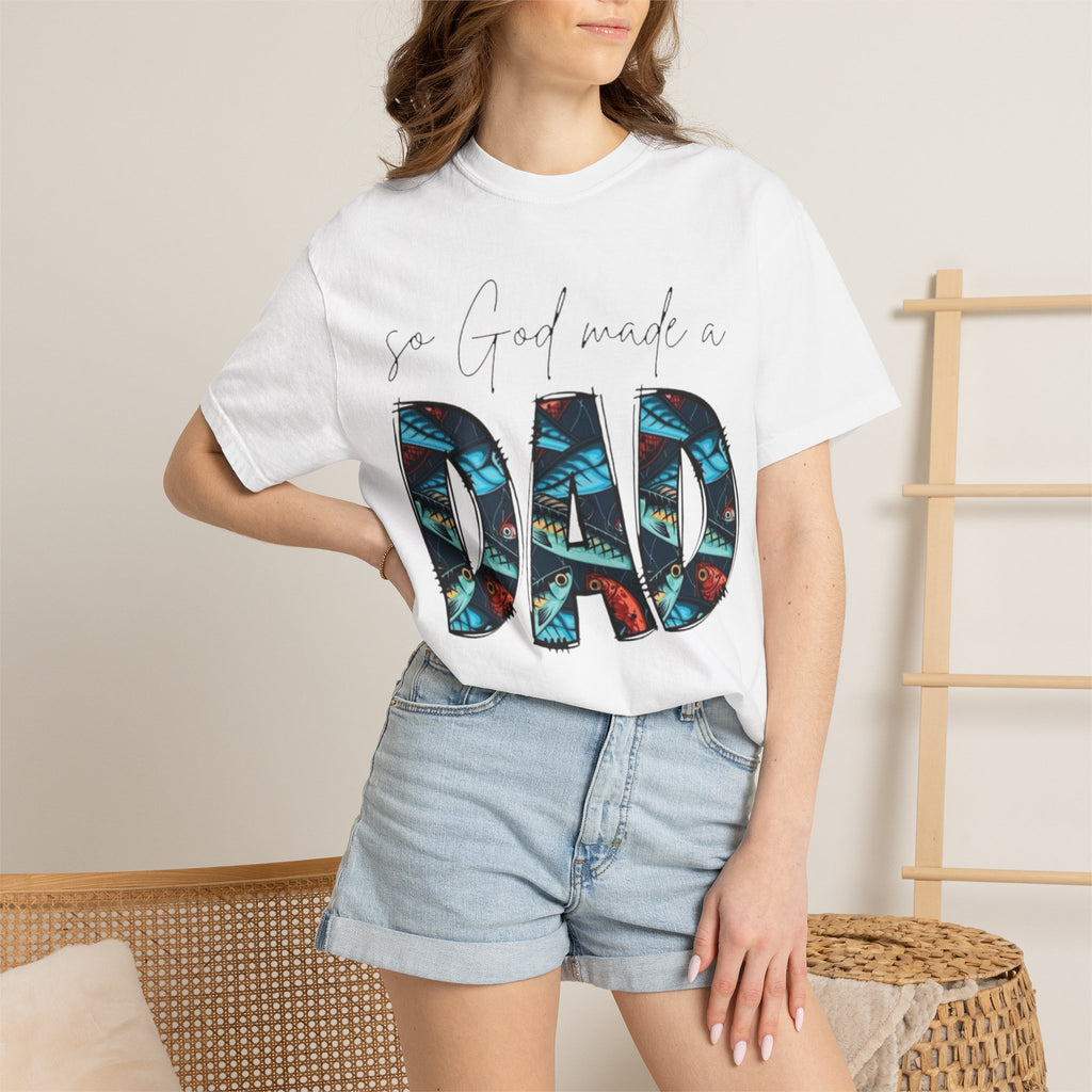 So God Made a Dad T-Shirt — Floral Pattern Father’s Day Tee