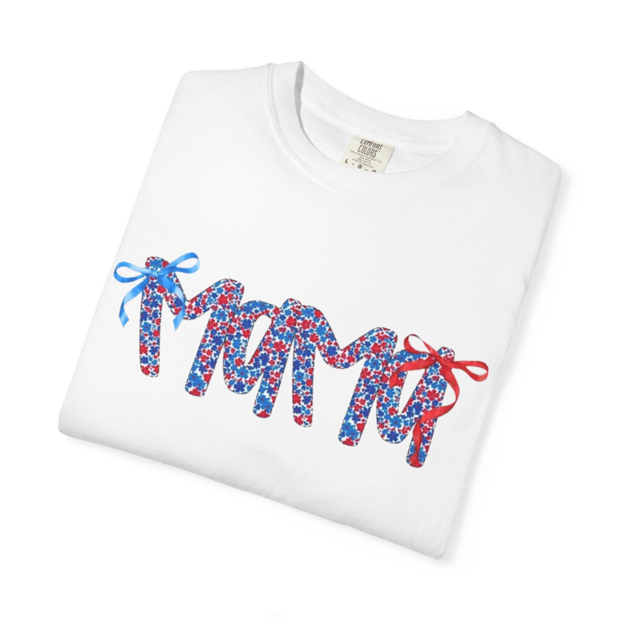 Floral Ribbon 'Mama' Graphic T-Shirt