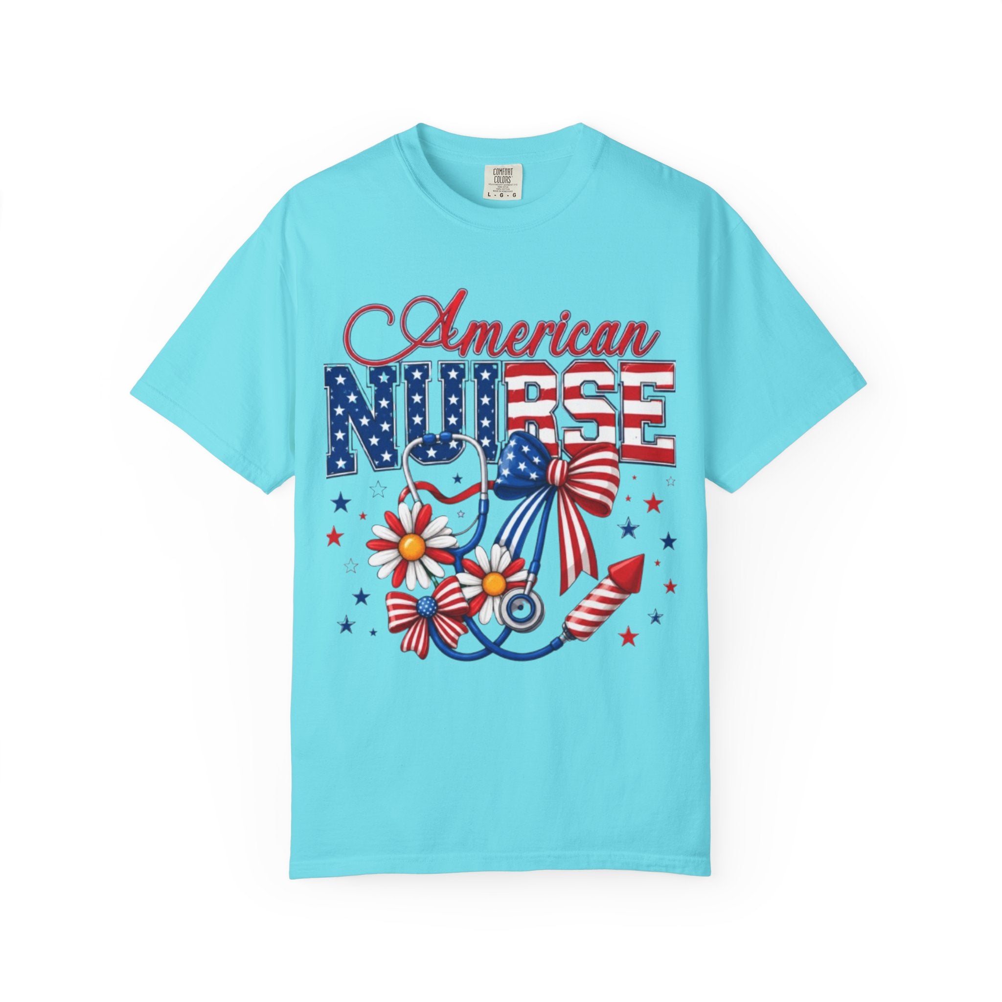 American Nurse Patriotic T-Shirt — 4th of July Stars & Stripes Nursing Tee