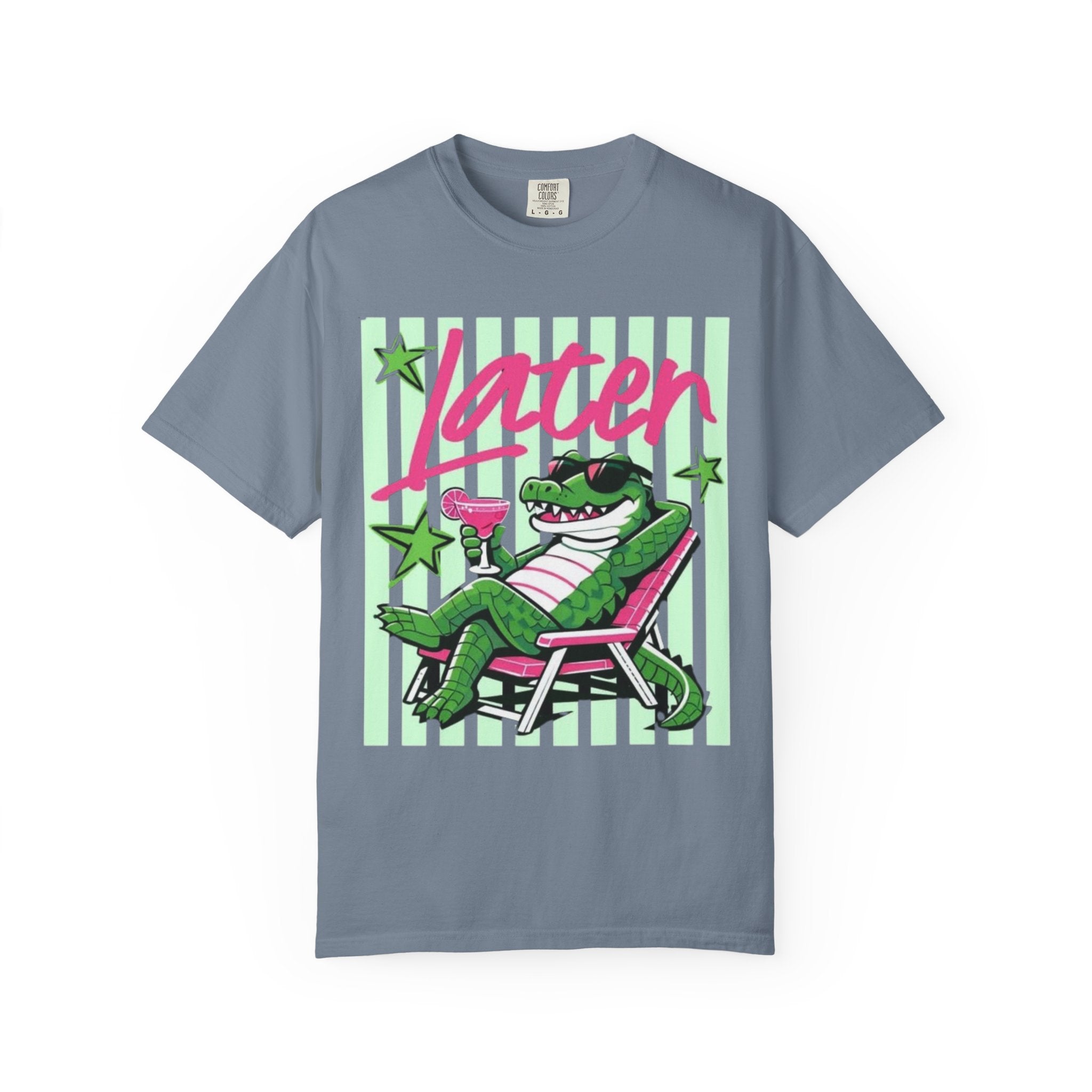 Later Lounge Alligator T-Shirt — Relaxed Croc Graphic Tee