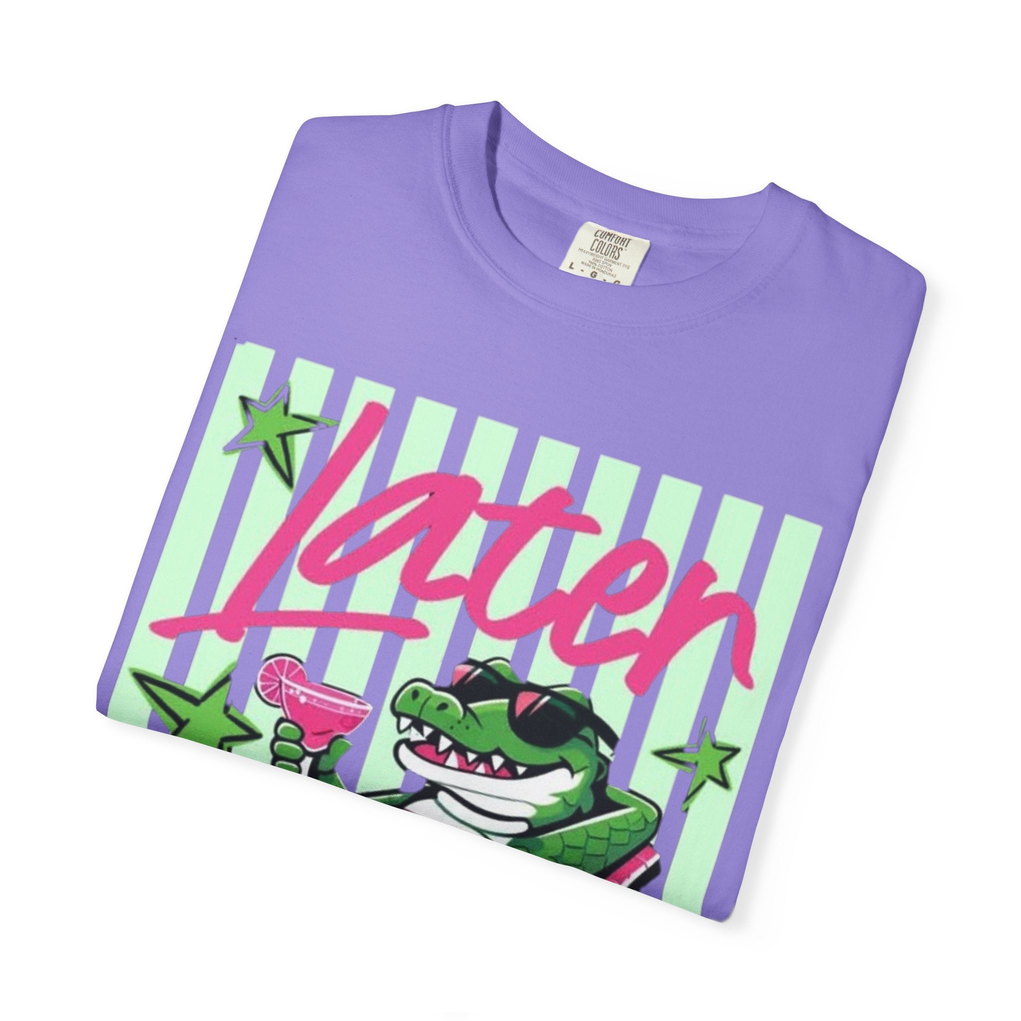 Later Lounge Alligator T-Shirt — Relaxed Croc Graphic Tee