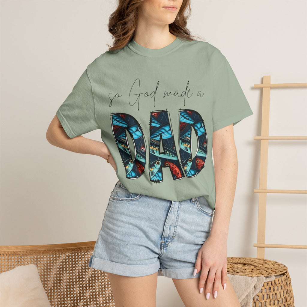 So God Made a Dad T-Shirt — Floral Pattern Father’s Day Tee