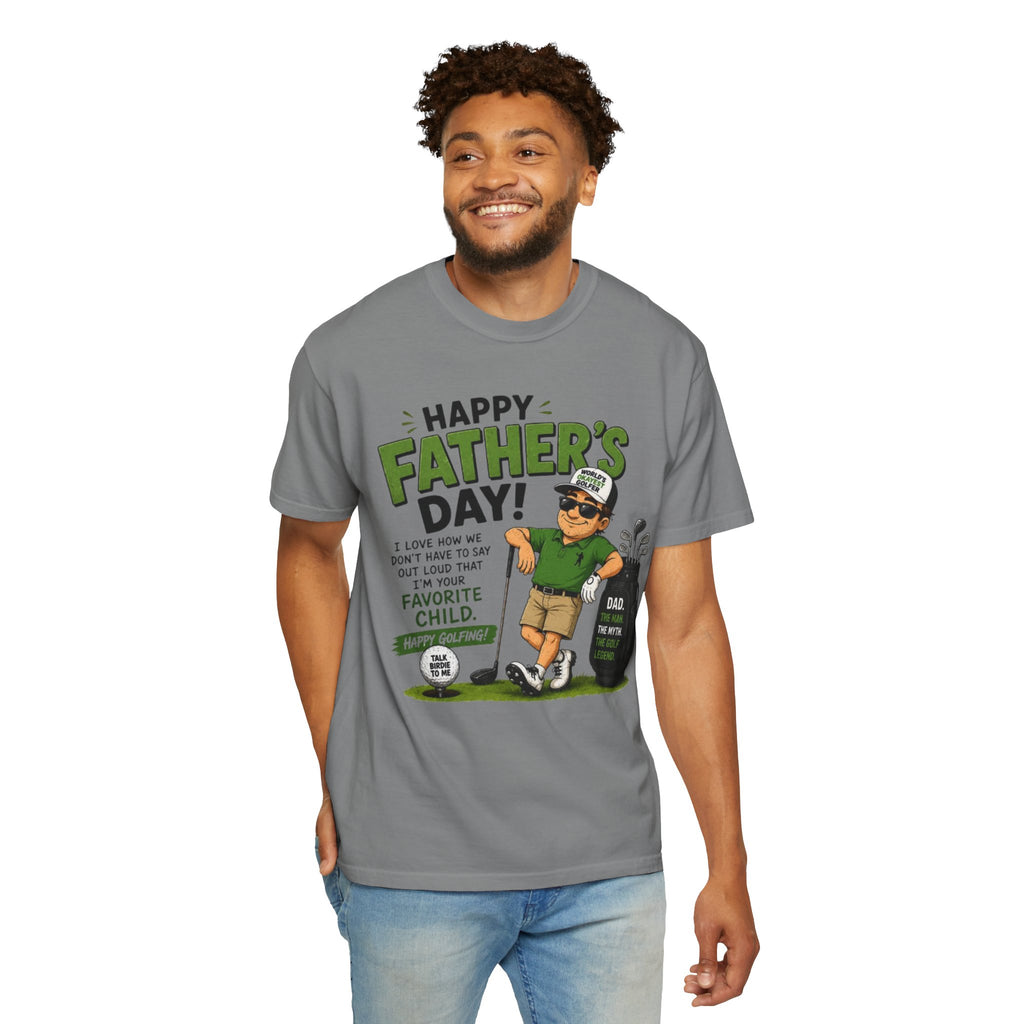 Father's Day Golf T-Shirt — Happy Father's Day 'You're My Favorite Child' Funny Golf Dad Tee