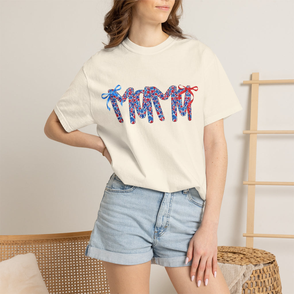 Floral Ribbon 'Mama' Graphic T-Shirt