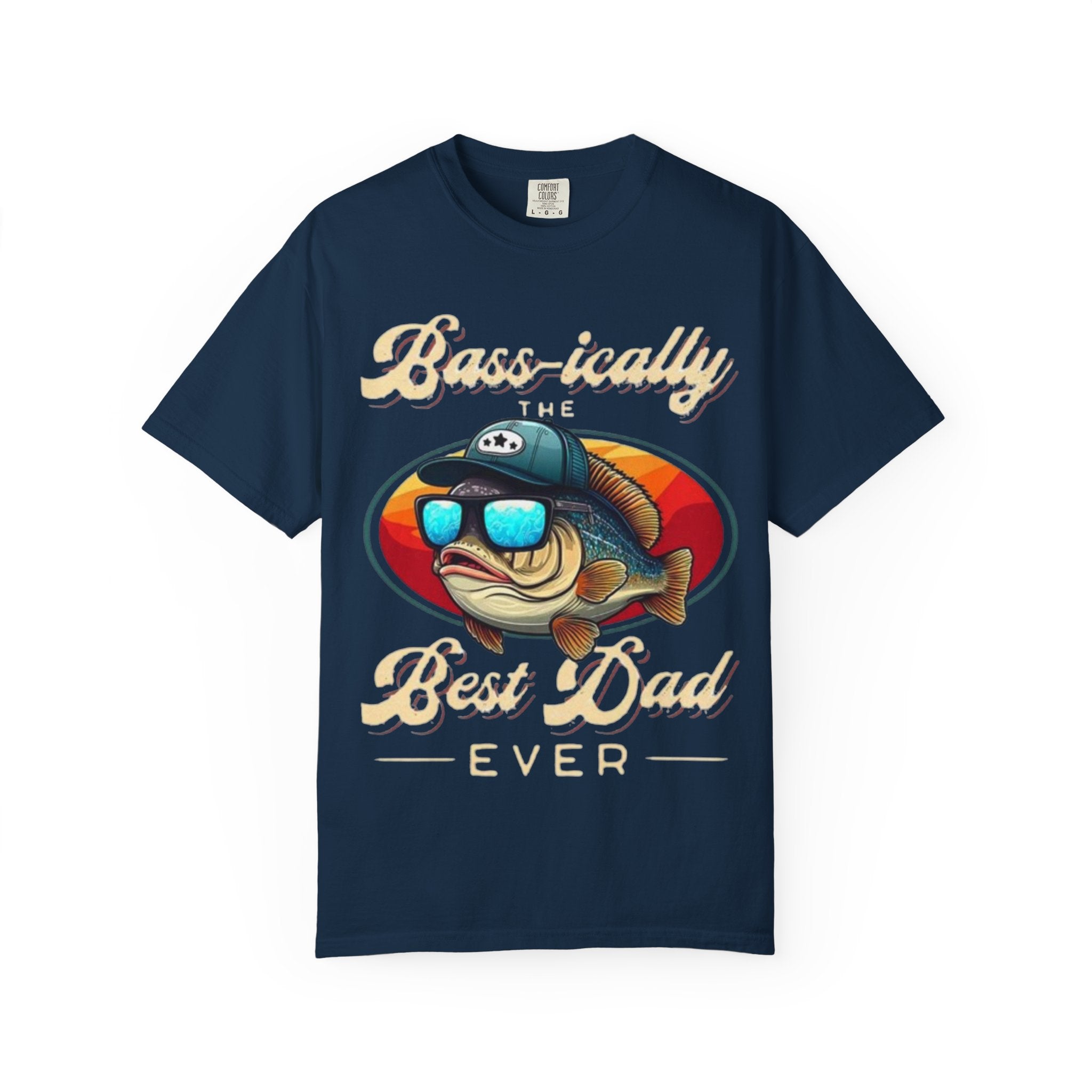 Fishing Dad T-Shirt — "Best Dad Ever" Retro Fish Sunglasses Tee