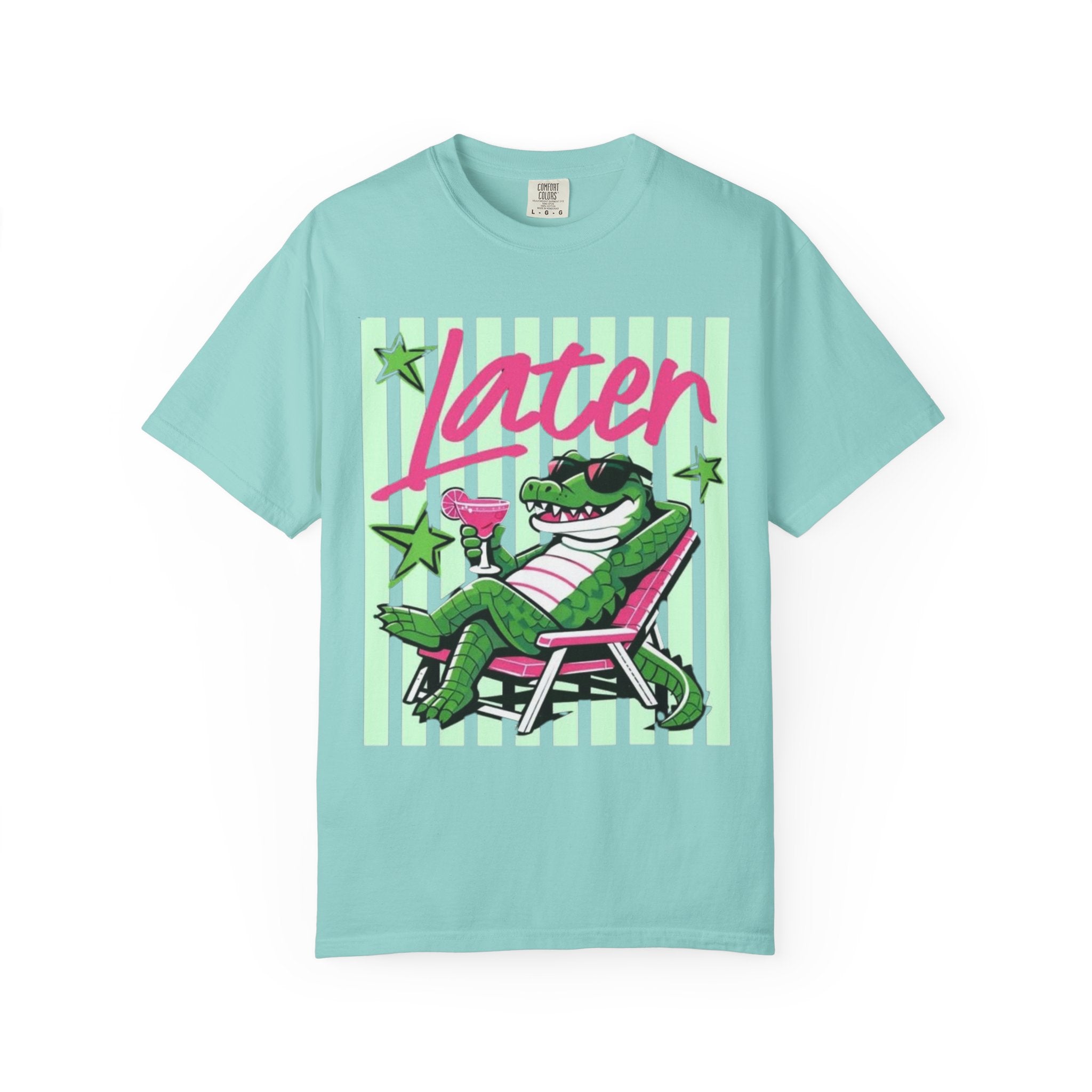 Later Lounge Alligator T-Shirt — Relaxed Croc Graphic Tee