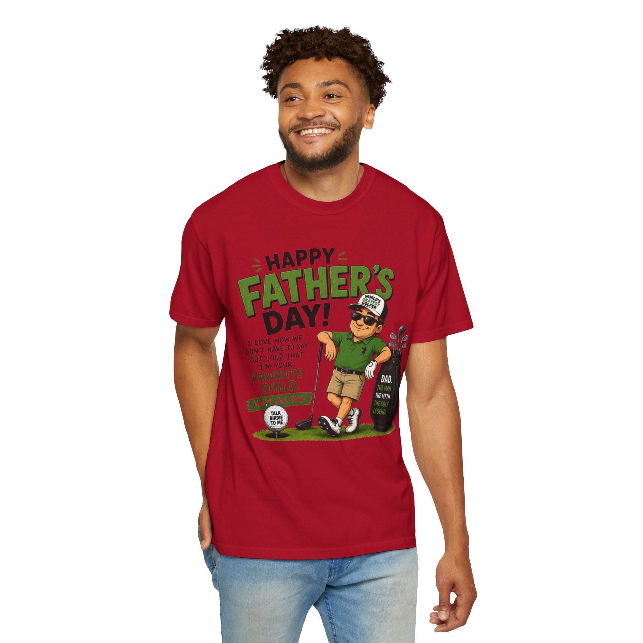 Father's Day Golf T-Shirt — Happy Father's Day 'You're My Favorite Child' Funny Golf Dad Tee