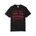 Just Here for the Wieners T-Shirt — Funny Hot Dog Graphic Tee for BBQs & Cookouts