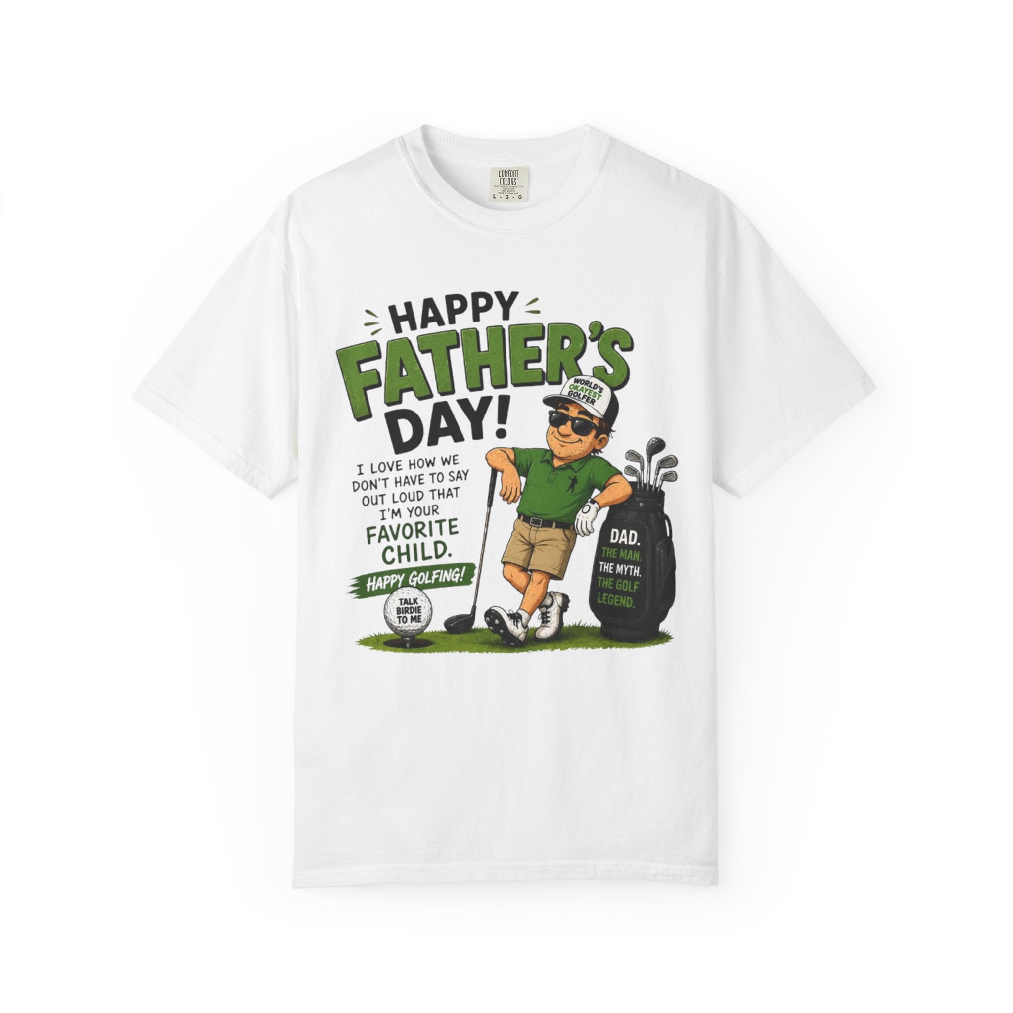 Father's Day Golf T-Shirt — Happy Father's Day 'You're My Favorite Child' Funny Golf Dad Tee