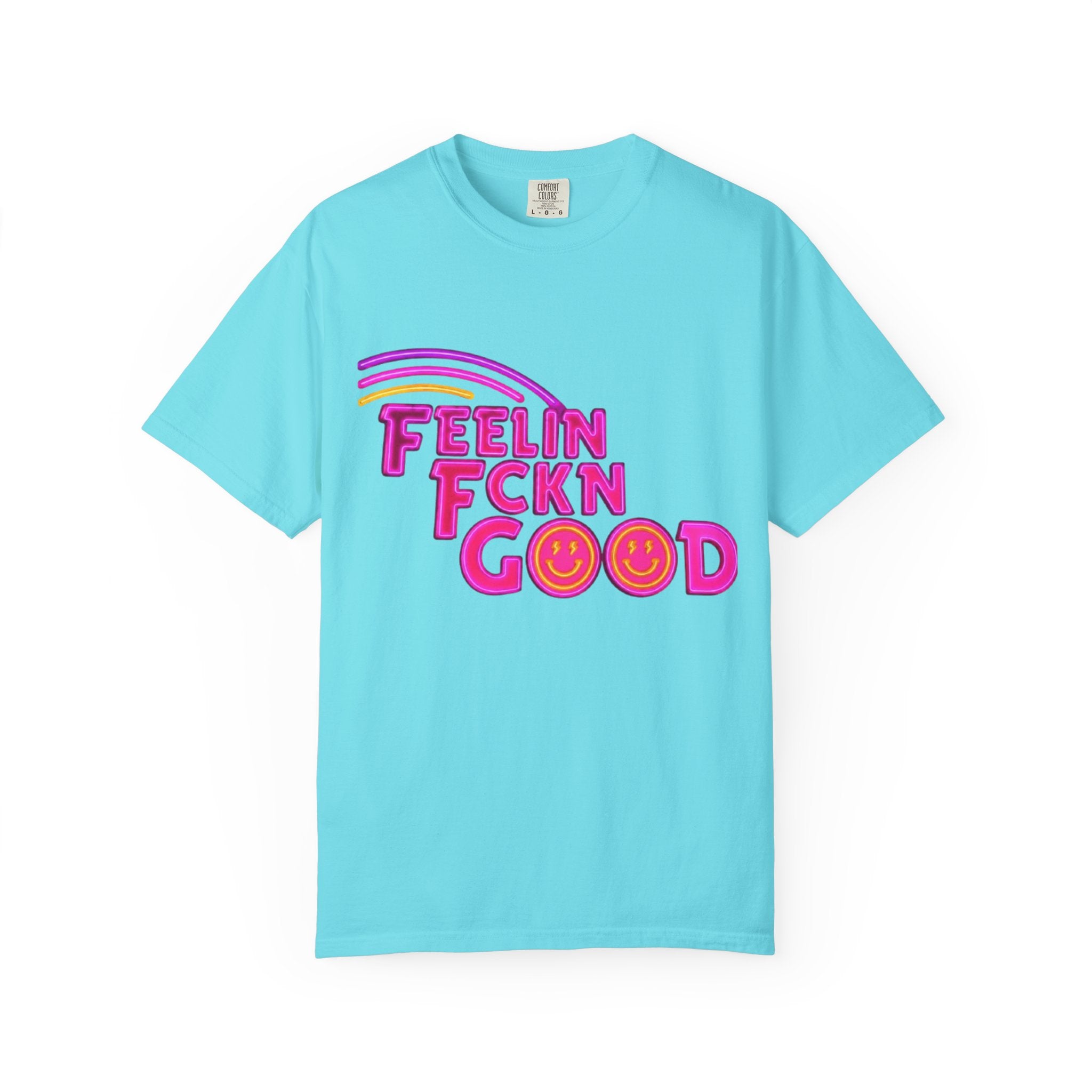 Feelin' Fckn Good T-Shirt – Retro Rainbow Smiley Graphic Tee