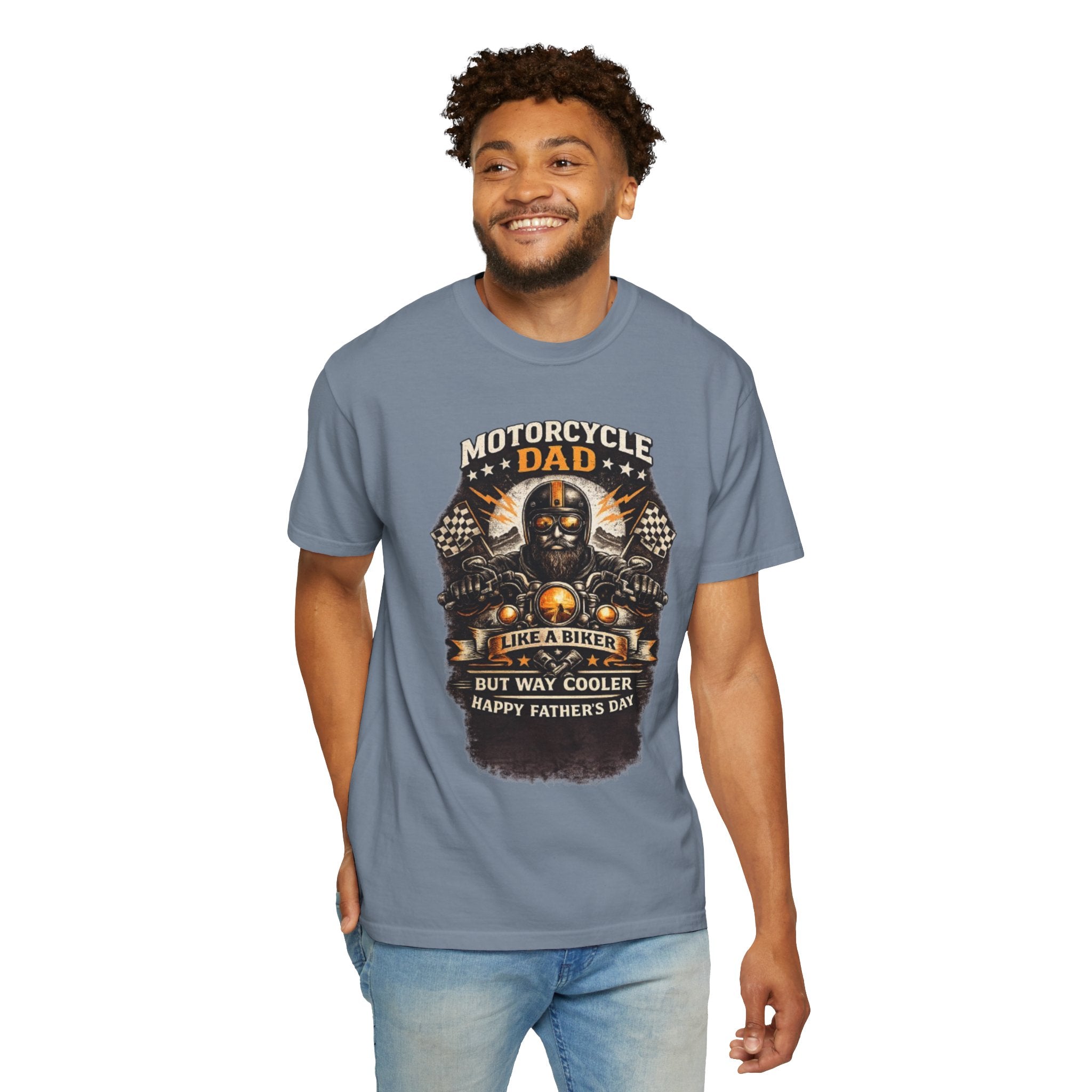 Motorcycle Dad T-Shirt — "Like a Biker but Way Cooler" Father's Day Gift