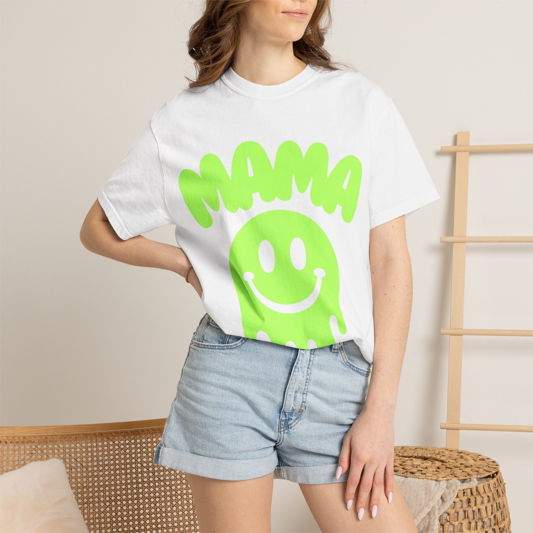 Mama Neon Smiley T-Shirt