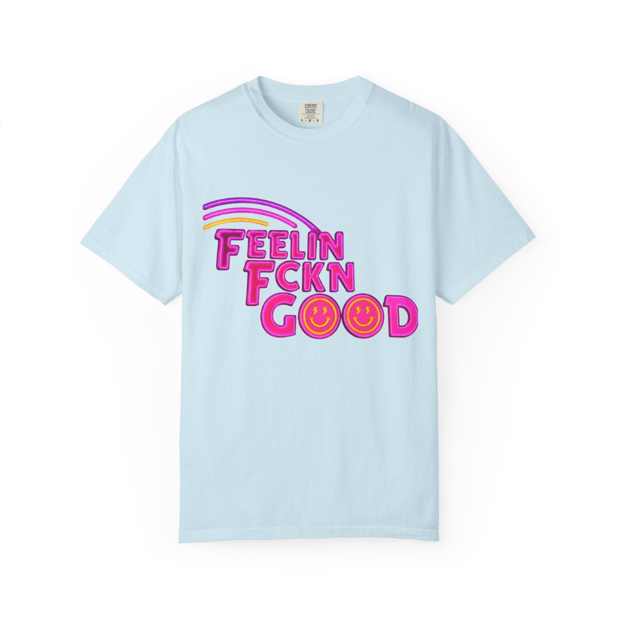 Feelin' Fckn Good T-Shirt – Retro Rainbow Smiley Graphic Tee