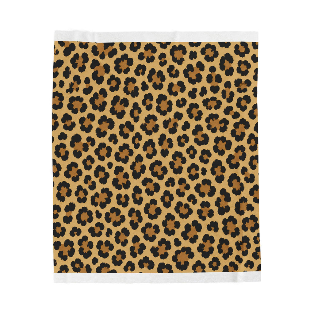Leopard Print Plush Blanket — Cozy Animal Print Throw for Home & Travel