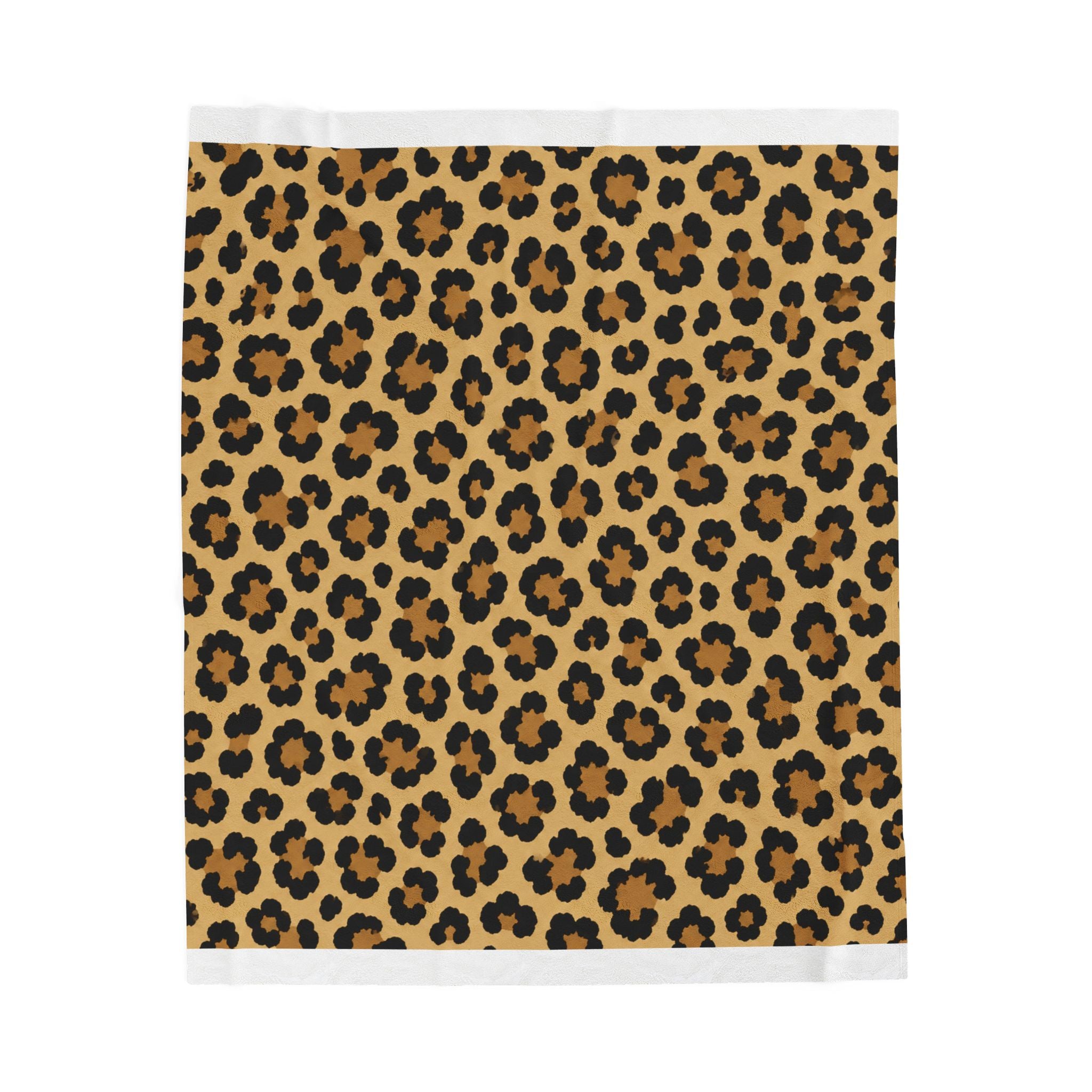 Leopard Print Plush Blanket — Cozy Animal Print Throw for Home & Travel