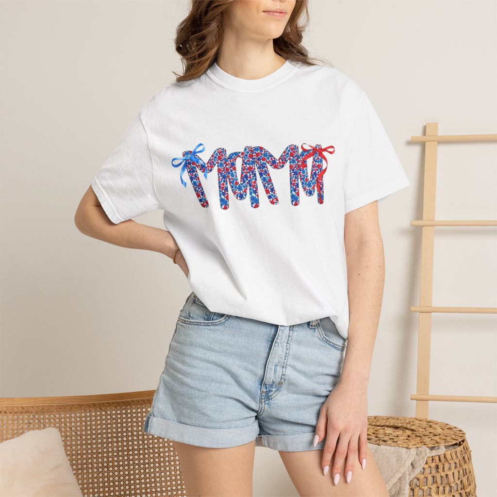 Floral Ribbon 'Mama' Graphic T-Shirt