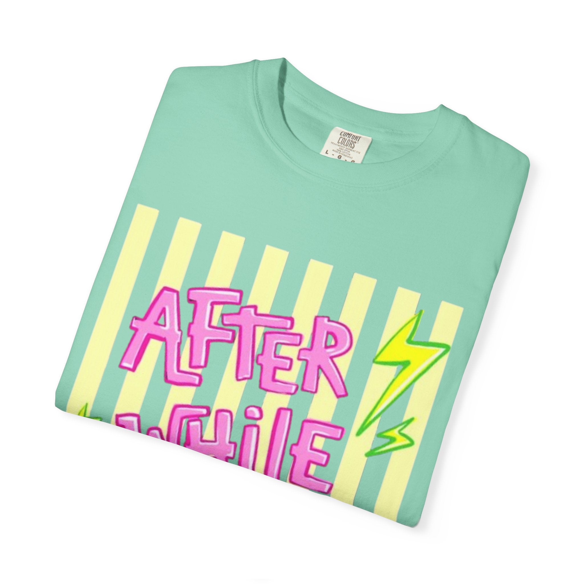 After While Crocodile Graphic T-Shirt — Retro Neon Alligator Tee