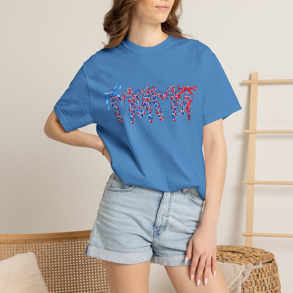 Floral Ribbon 'Mama' Graphic T-Shirt