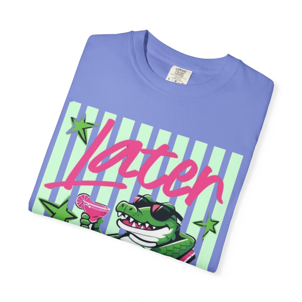 Later Lounge Alligator T-Shirt — Relaxed Croc Graphic Tee