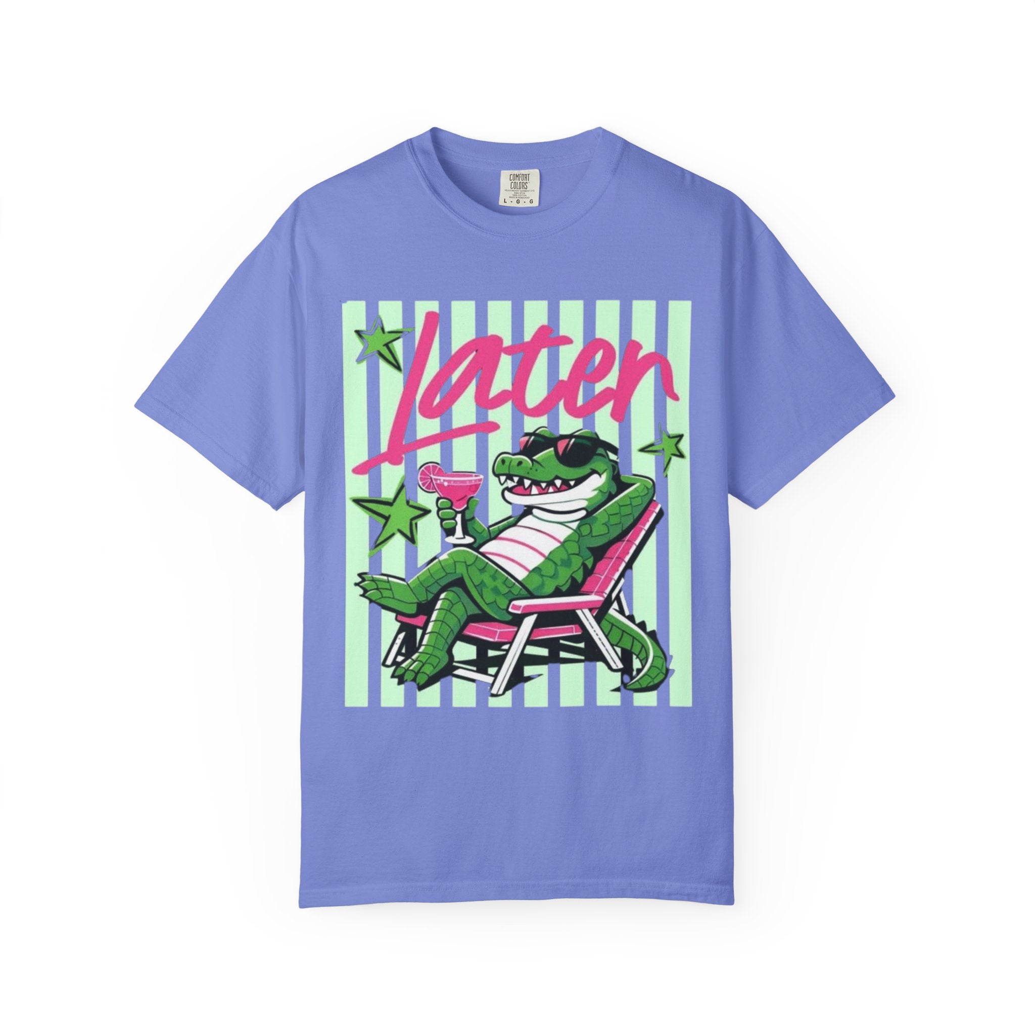 Later Lounge Alligator T-Shirt — Relaxed Croc Graphic Tee