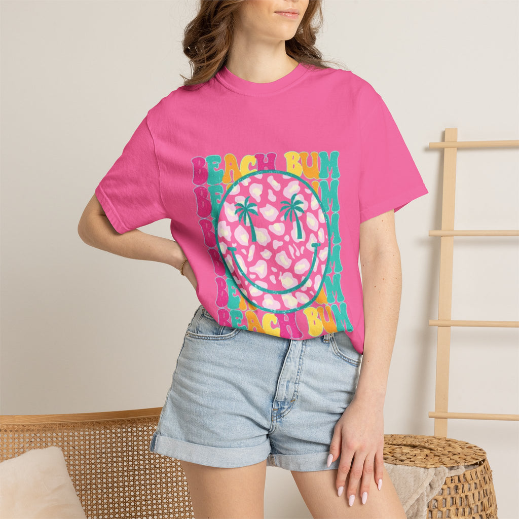 Beach Bum Smile T-Shirt — Retro Tropical Graphic Tee