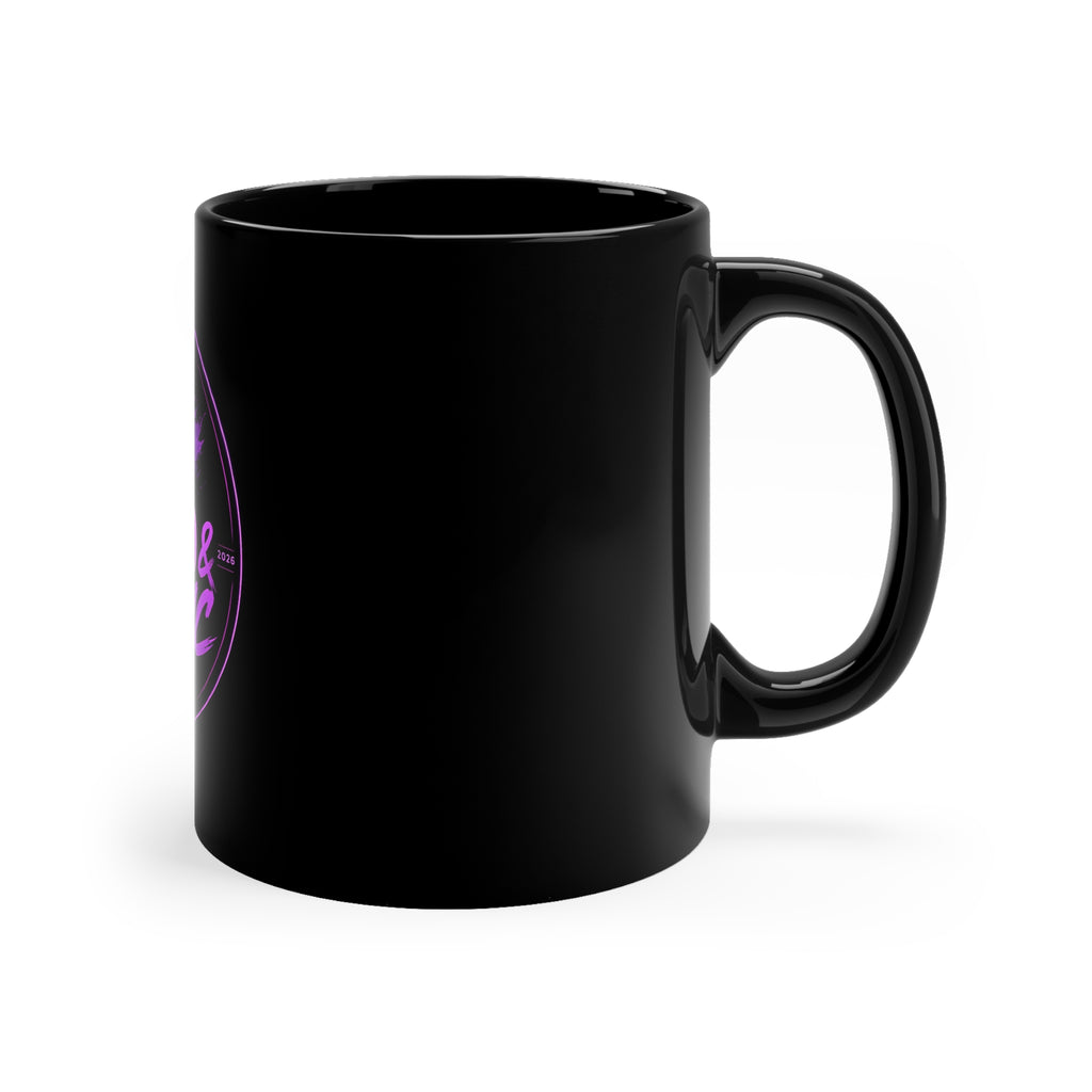 Iced & Iconic Coffee Mug – 11oz Black Ceramic