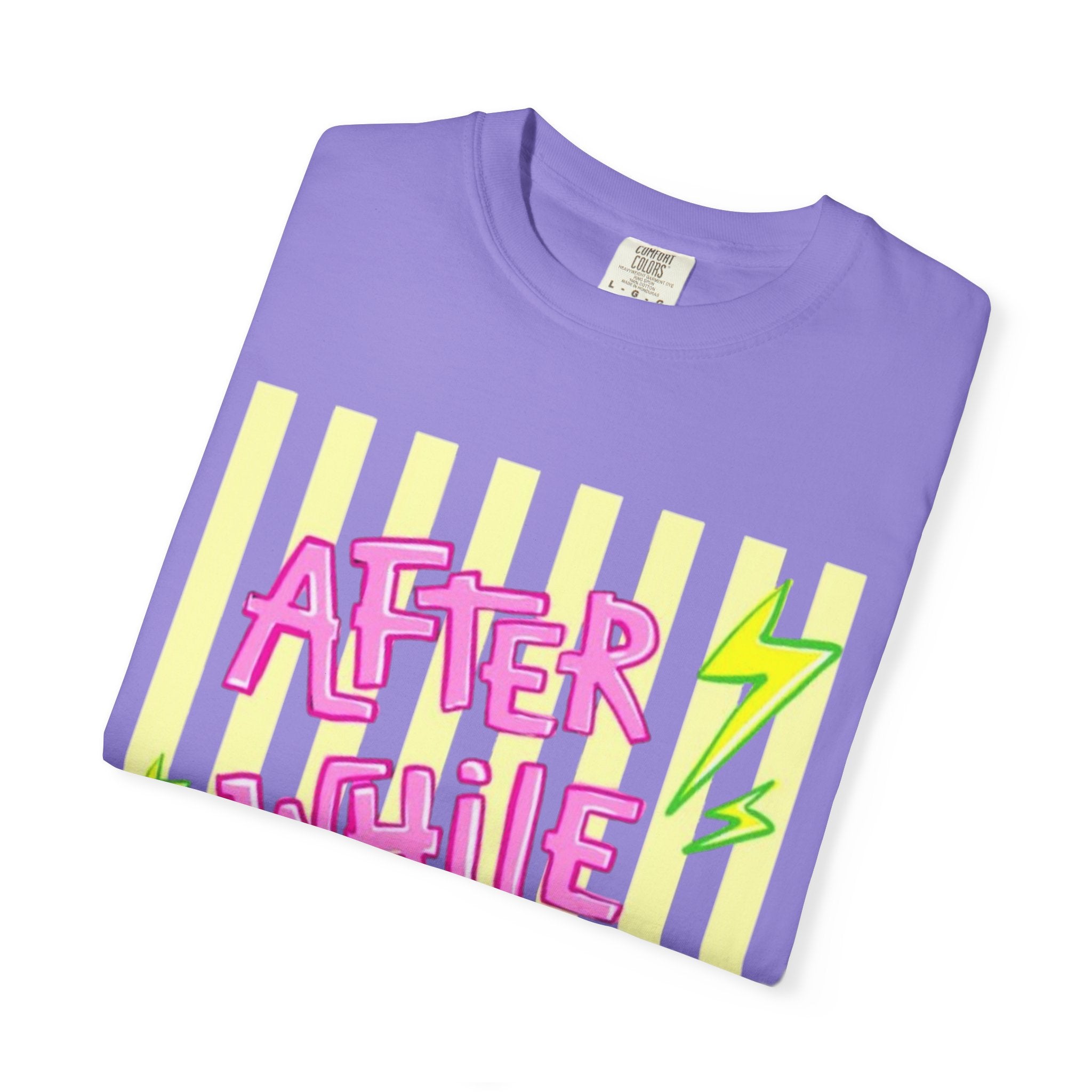 After While Crocodile Graphic T-Shirt — Retro Neon Alligator Tee