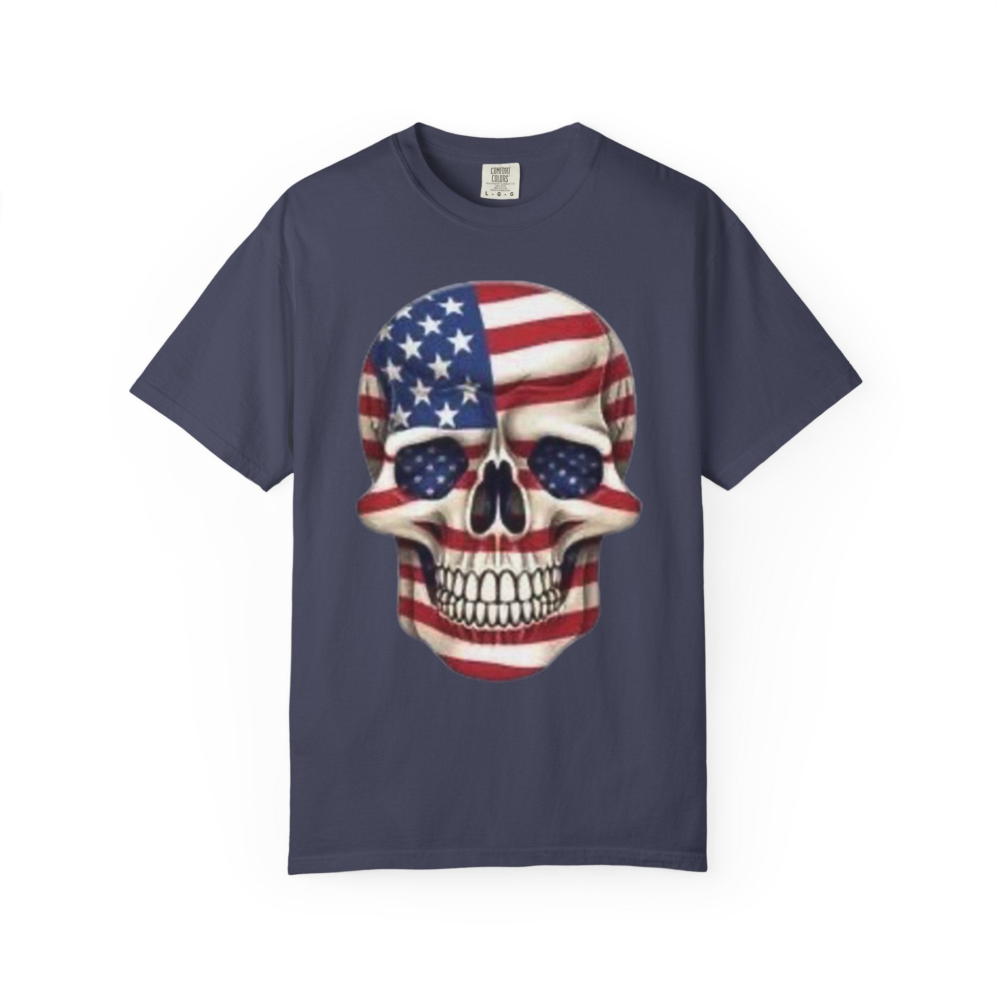 American Flag Skull T-Shirt — Patriotic Skull Graphic Tee