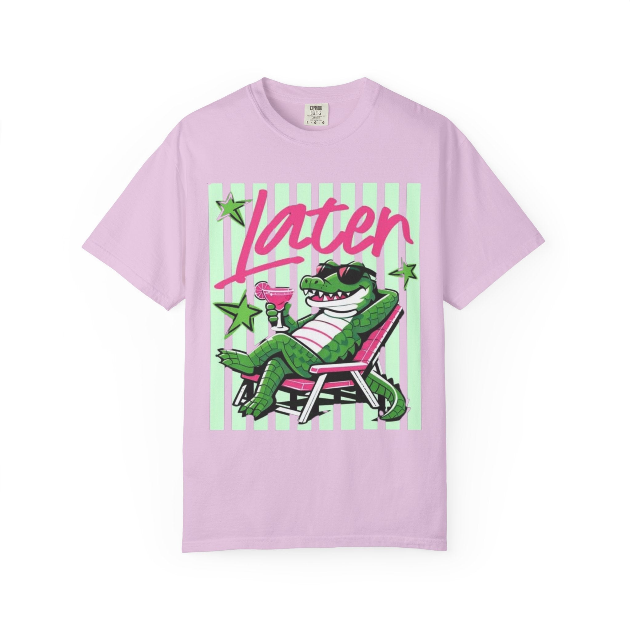 Later Lounge Alligator T-Shirt — Relaxed Croc Graphic Tee