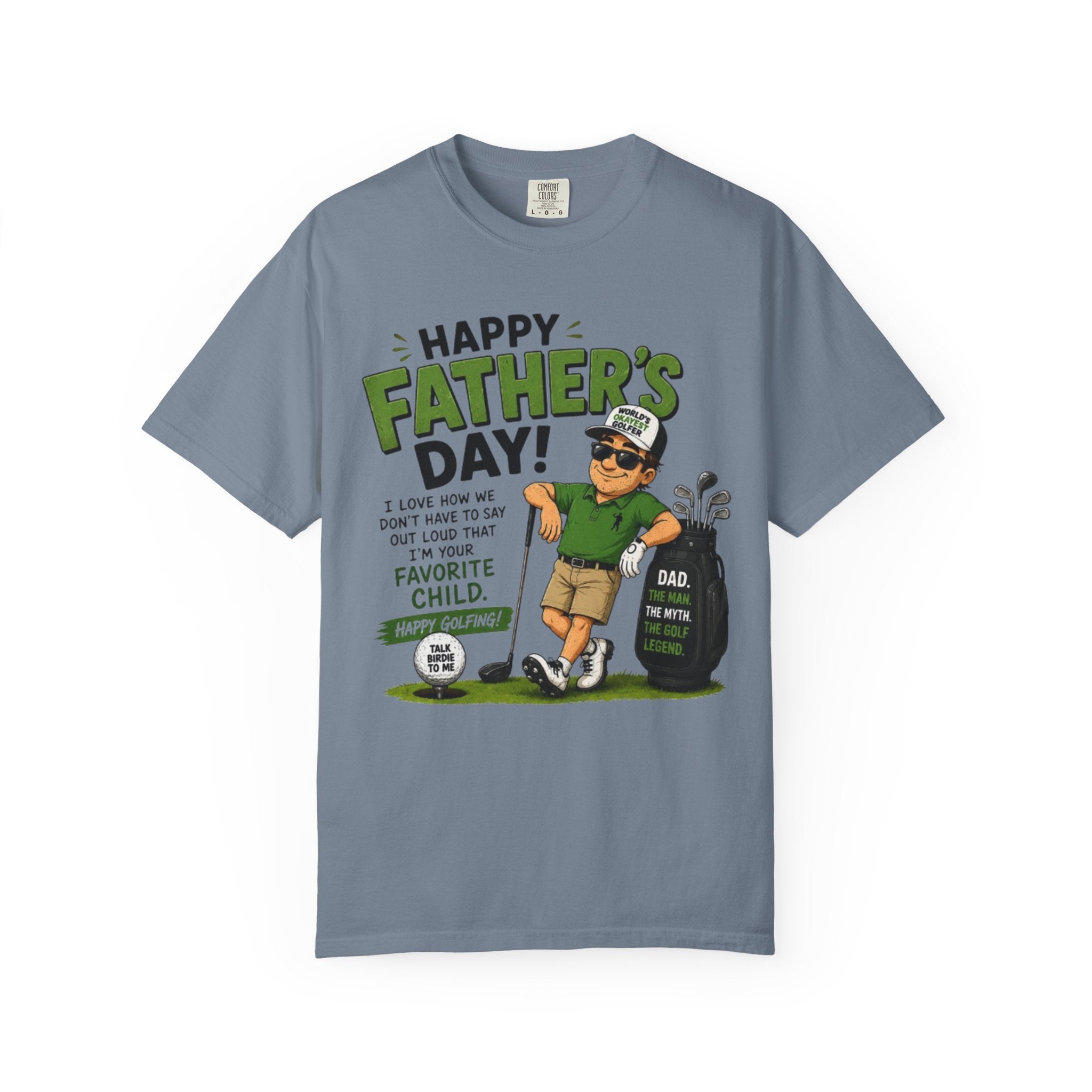 Father's Day Golf T-Shirt — Happy Father's Day 'You're My Favorite Child' Funny Golf Dad Tee