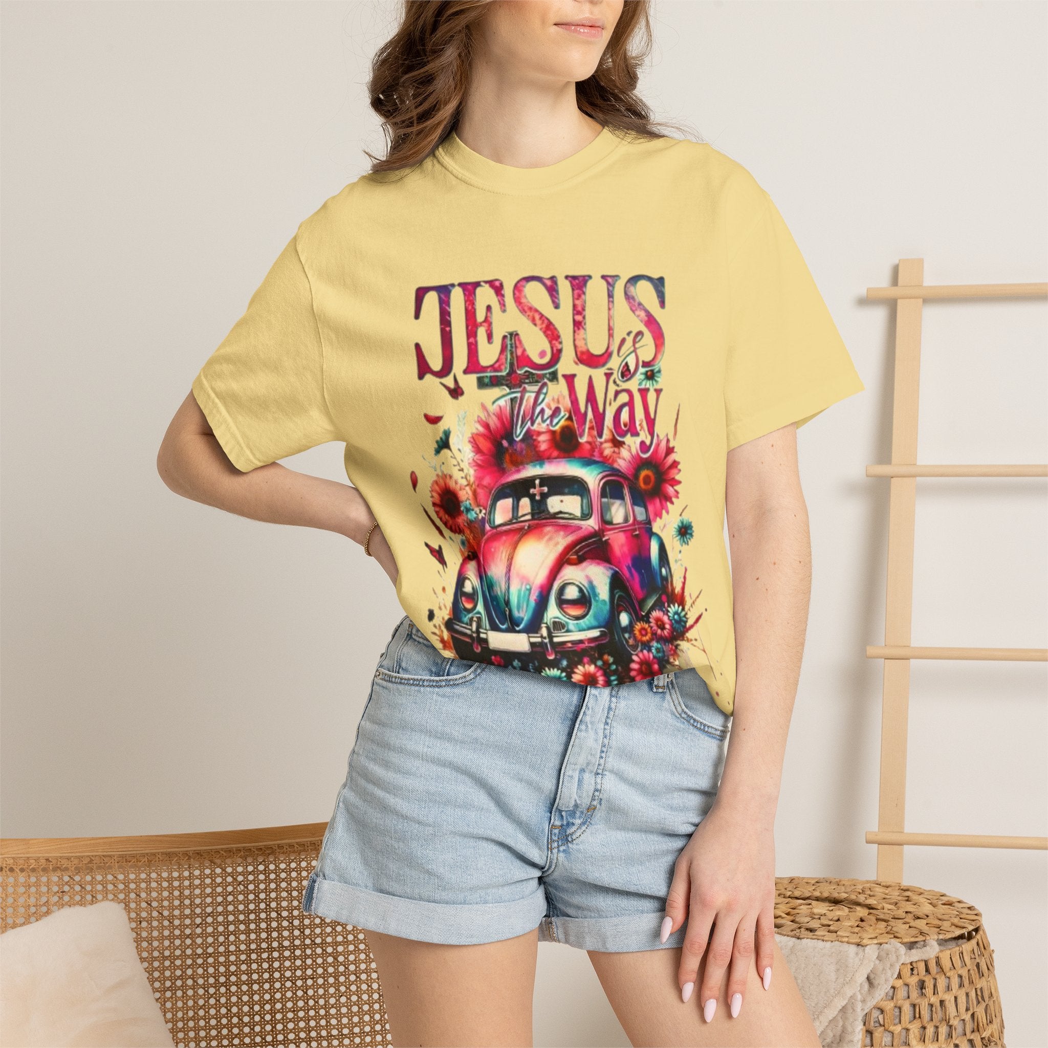 Jesus Is The Way Vintage Beetle T-Shirt