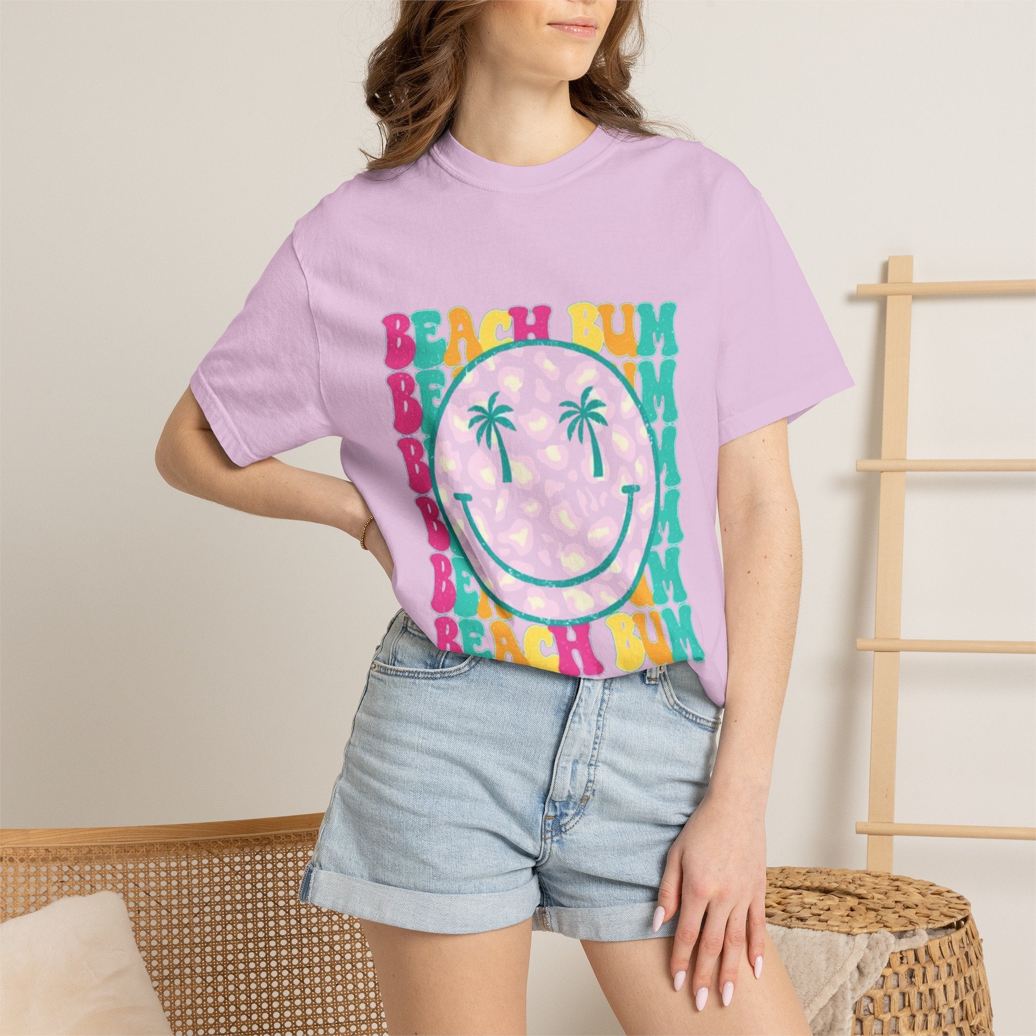 Beach Bum Smile T-Shirt — Retro Tropical Graphic Tee