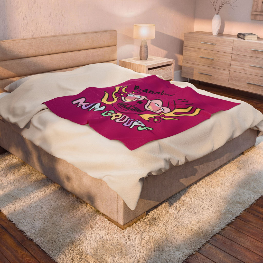 Banned from mom groups Plush Blanket